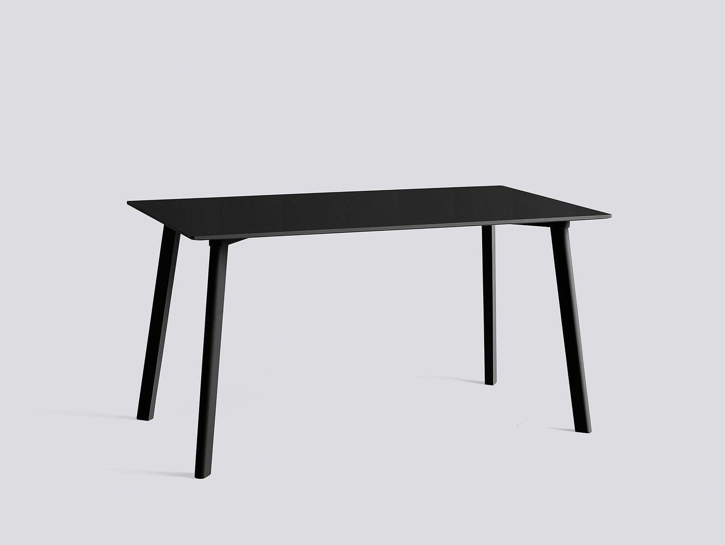 Copenhague Deux Table CPH 210 by HAY -  140x75 cm / Ink Black Lacquered Beech (Water-Based) / Ink Black Laminate