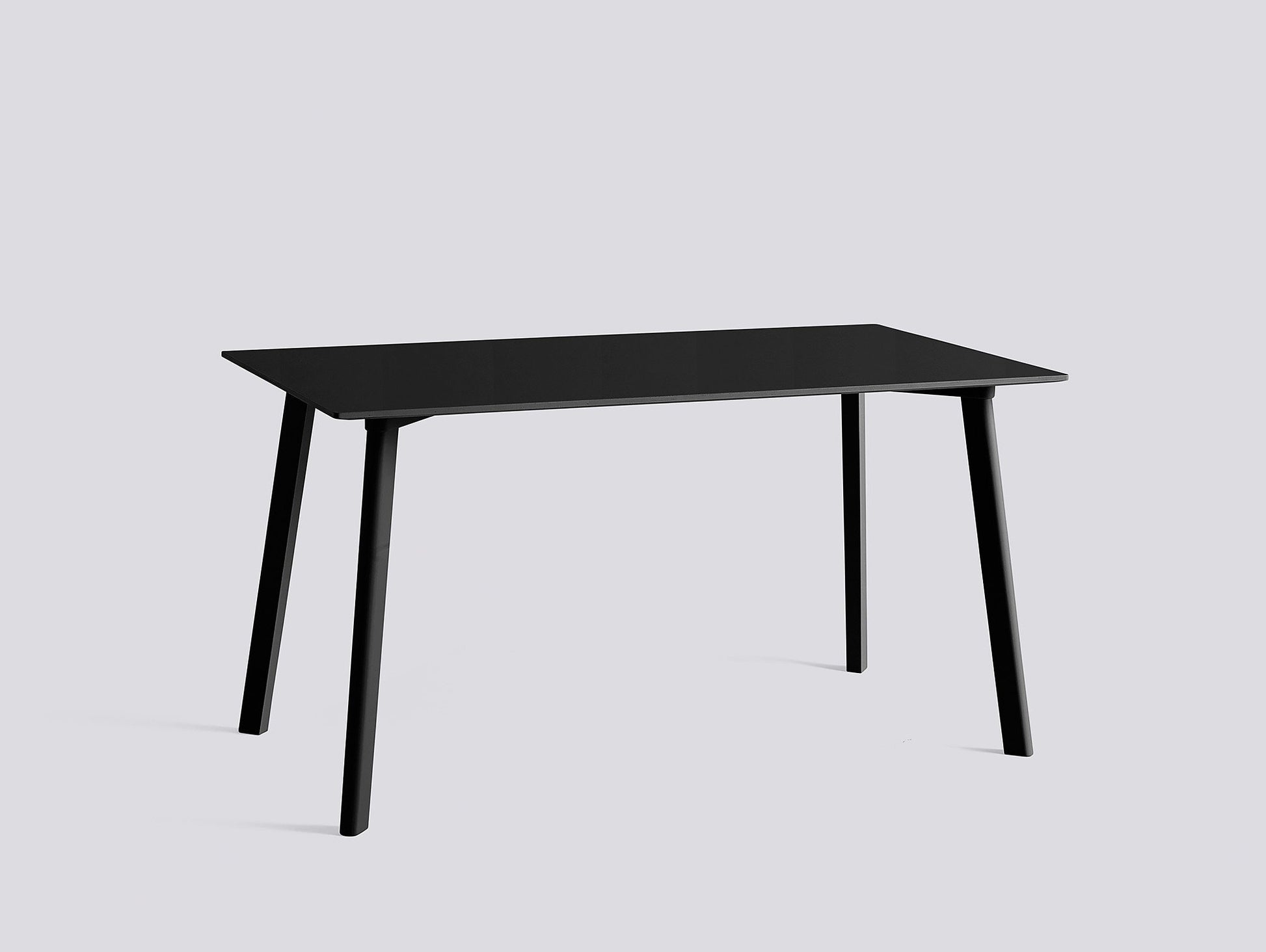 Copenhague Deux Table CPH 210 by HAY -  140x75 cm / Ink Black Lacquered Beech (Water-Based) / Ink Black Laminate