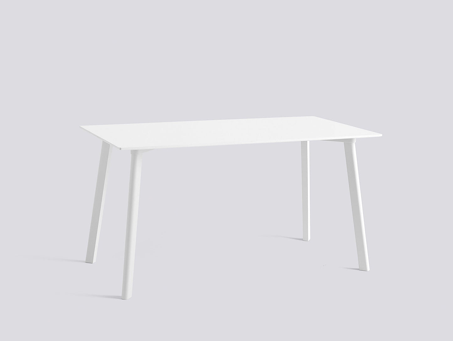 Copenhague Deux Table CPH 210 by HAY -  140x75 cm / Pearl White Lacquered Beech (Water-Based) / Pearl White Laminate