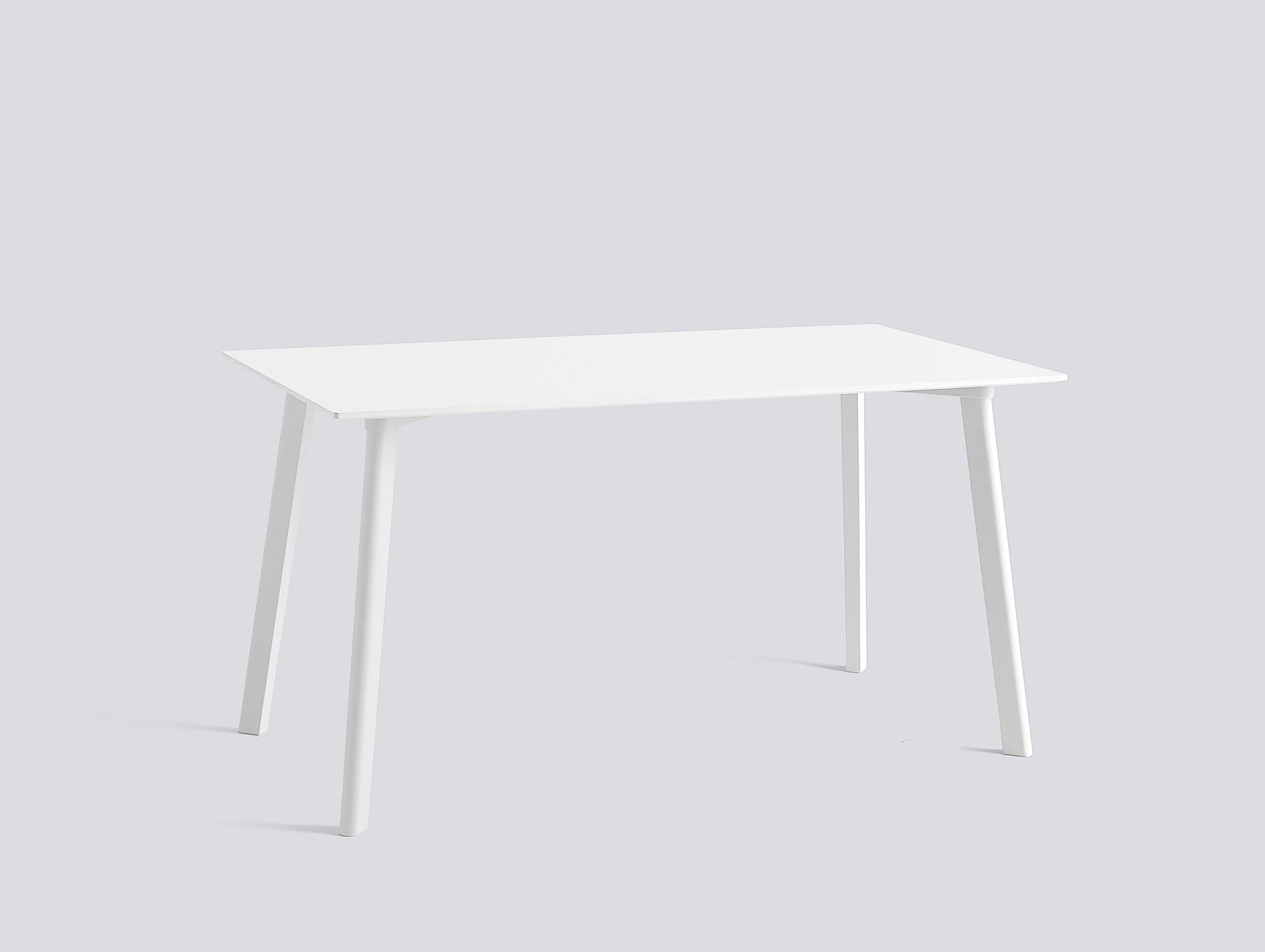 Copenhague Deux Table CPH 210 by HAY -  140x75 cm / Pearl White Lacquered Beech (Water-Based) / Pearl White Laminate
