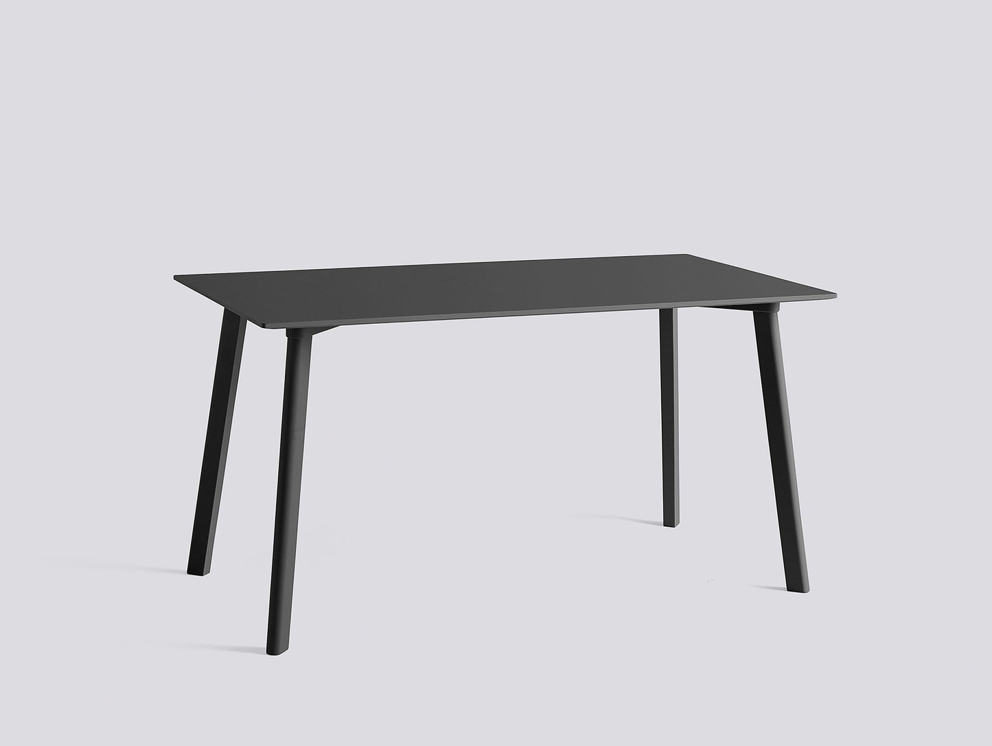 Copenhague Deux Table CPH 210 by HAY -  140x75 cm / Stone Grey Lacquered Beech (Water-Based) / Stone Grey Laminate