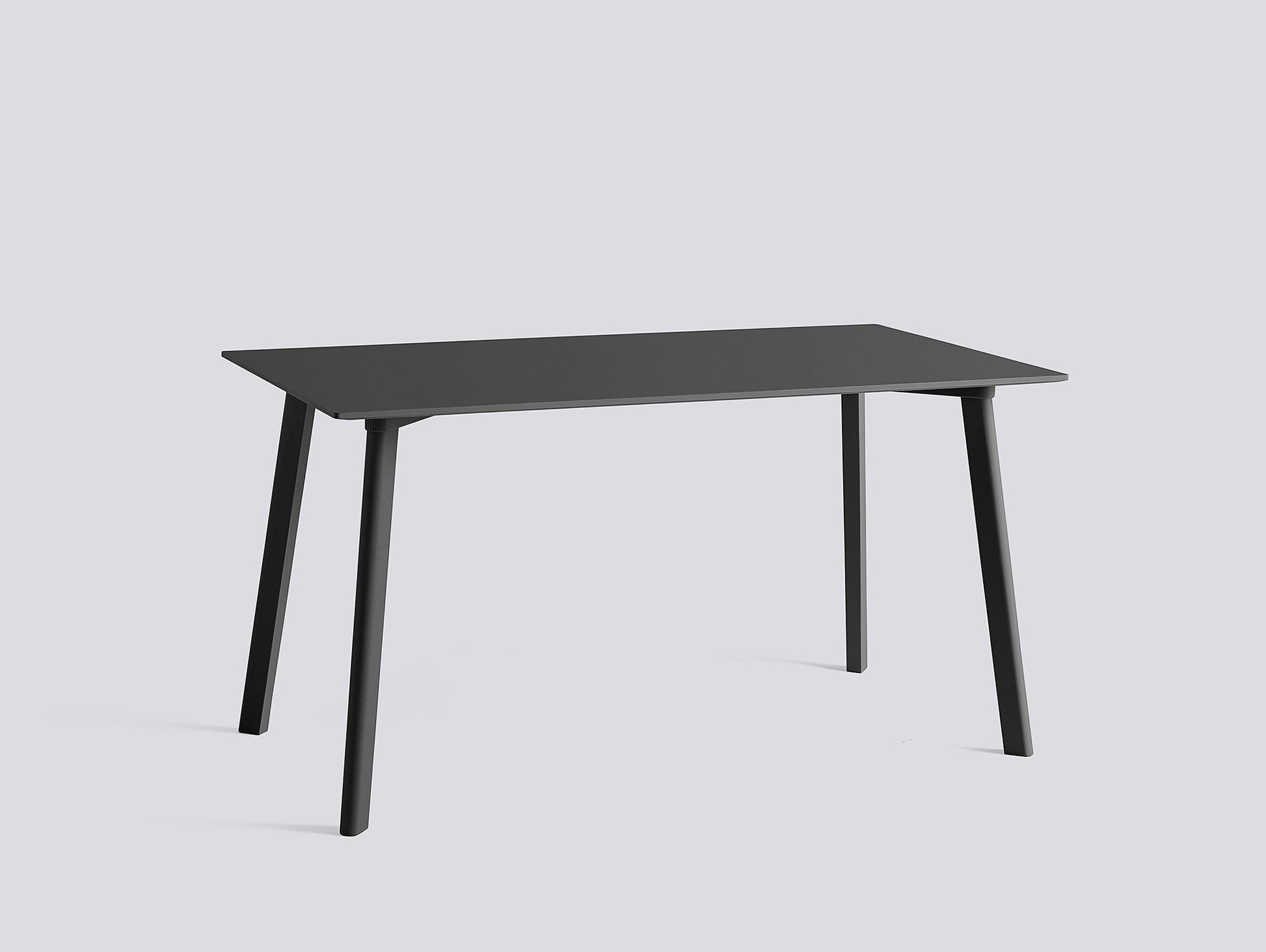 Copenhague Deux Table CPH 210 by HAY -  140x75 cm / Stone Grey Lacquered Beech (Water-Based) / Stone Grey Laminate
