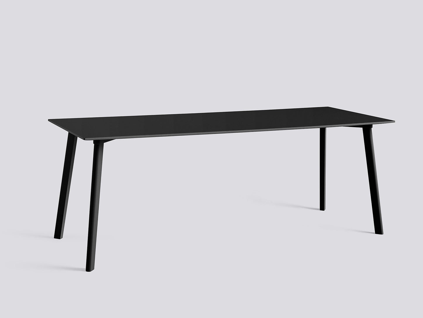 Copenhague Deux Table CPH 210 by HAY -  200x75 cm / Ink Black Lacquered Beech (Water-Based) / Ink Black Laminate