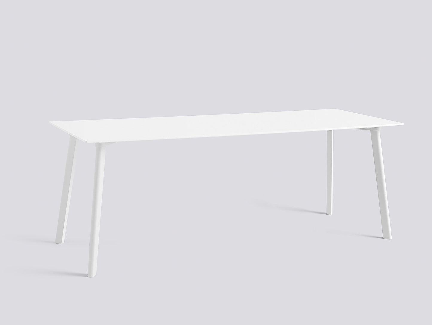 Copenhague Deux Table CPH 210 by HAY -  200x75 cm / Pearl White Lacquered Beech (Water-Based) / Pearl White Laminate