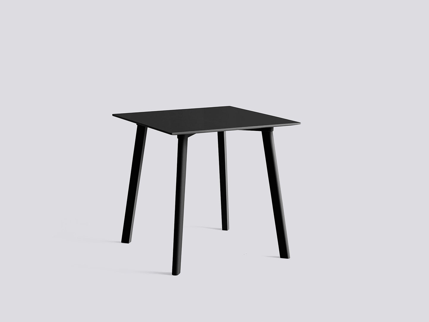Copenhague Deux Table CPH 210 by HAY -  75x75 cm / Ink Black Lacquered Beech (Water-Based) / Ink Black Laminate