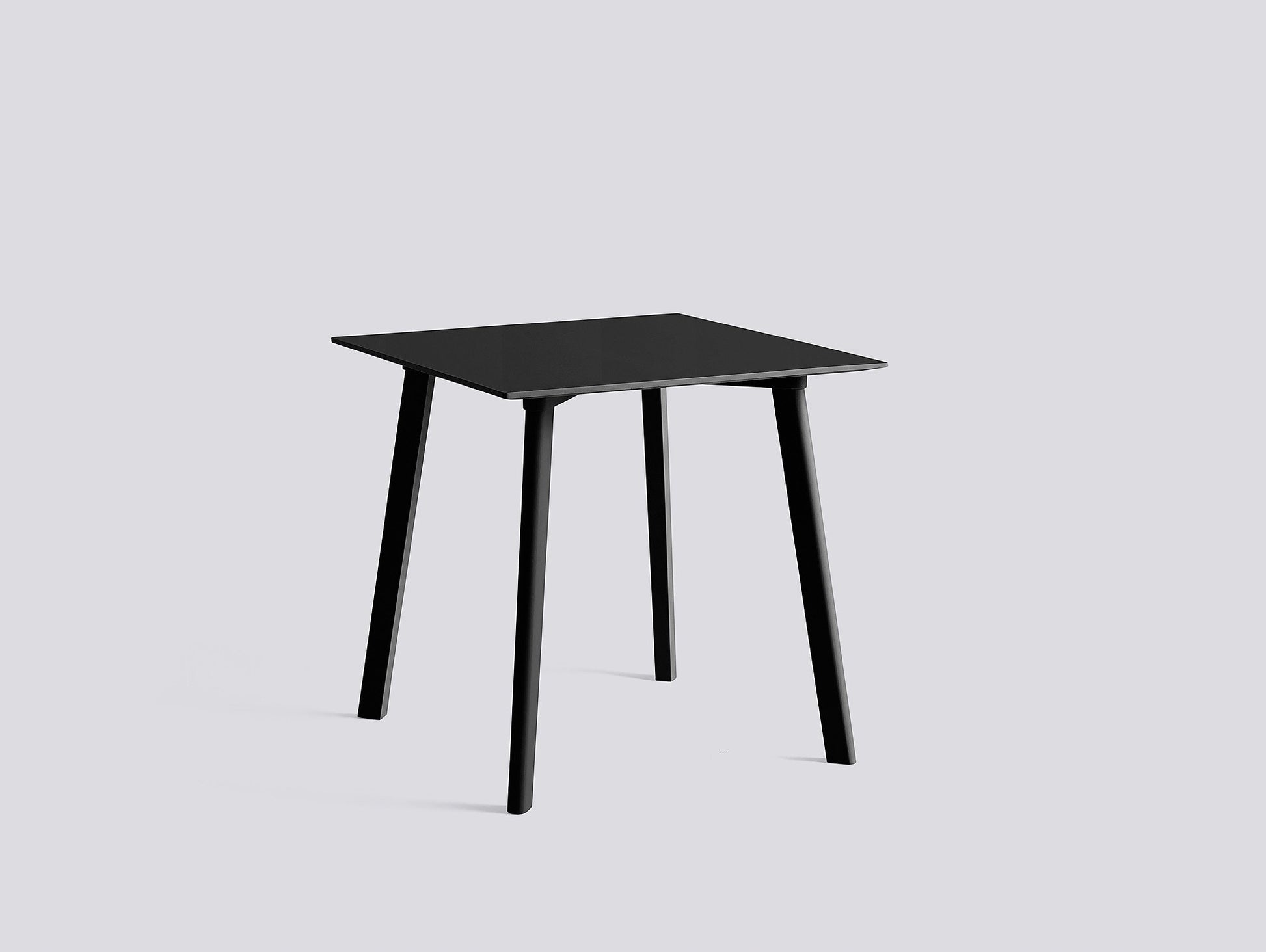 Copenhague Deux Table CPH 210 by HAY -  75x75 cm / Ink Black Lacquered Beech (Water-Based) / Ink Black Laminate