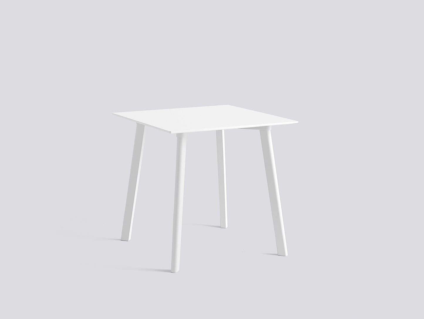 Copenhague Deux Table CPH 210 by HAY -  75x75 cm / Pearl White Lacquered Beech (Water-Based) / Pearl White Laminate