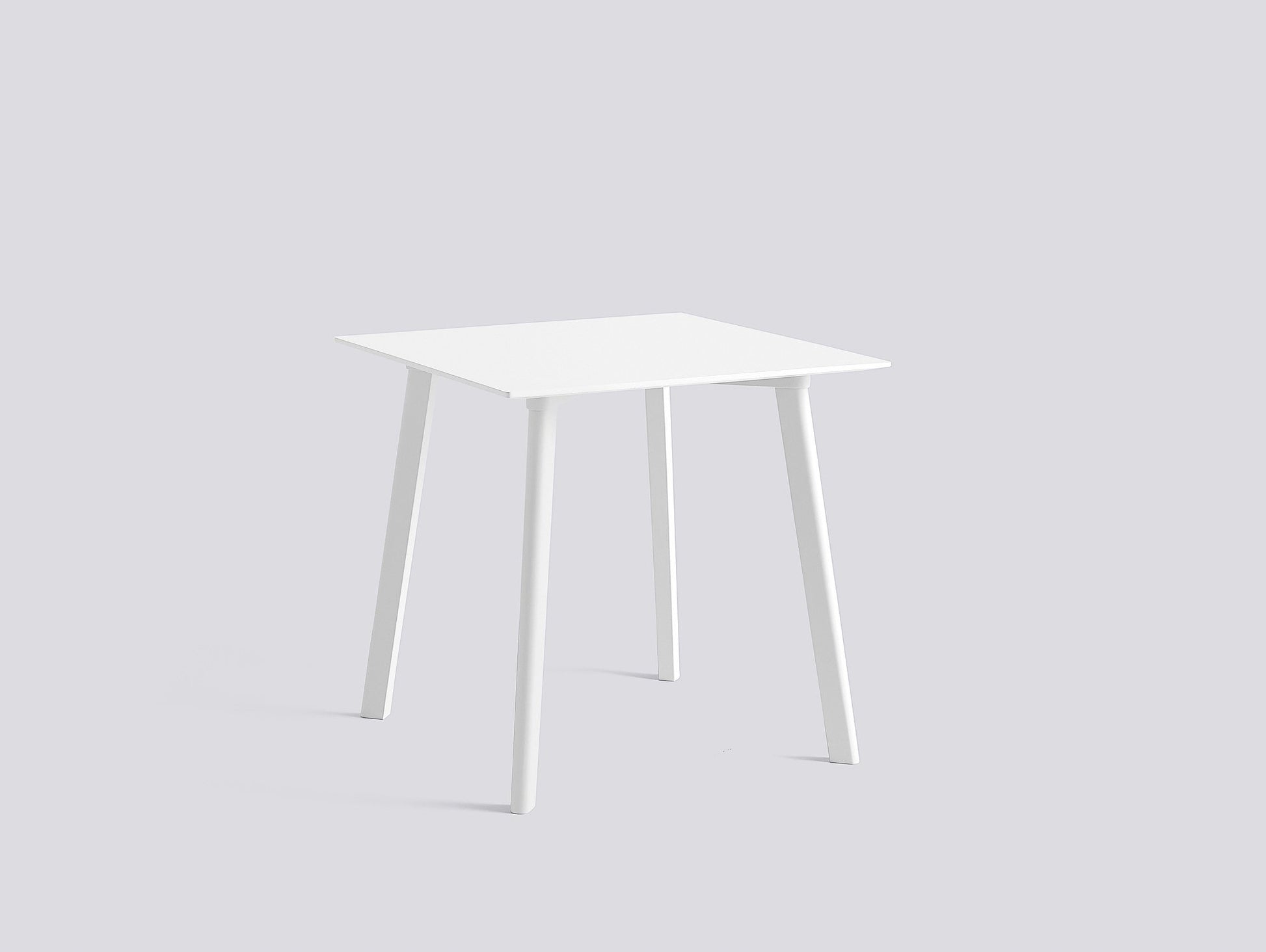Copenhague Deux Table CPH 210 by HAY -  75x75 cm / Pearl White Lacquered Beech (Water-Based) / Pearl White Laminate