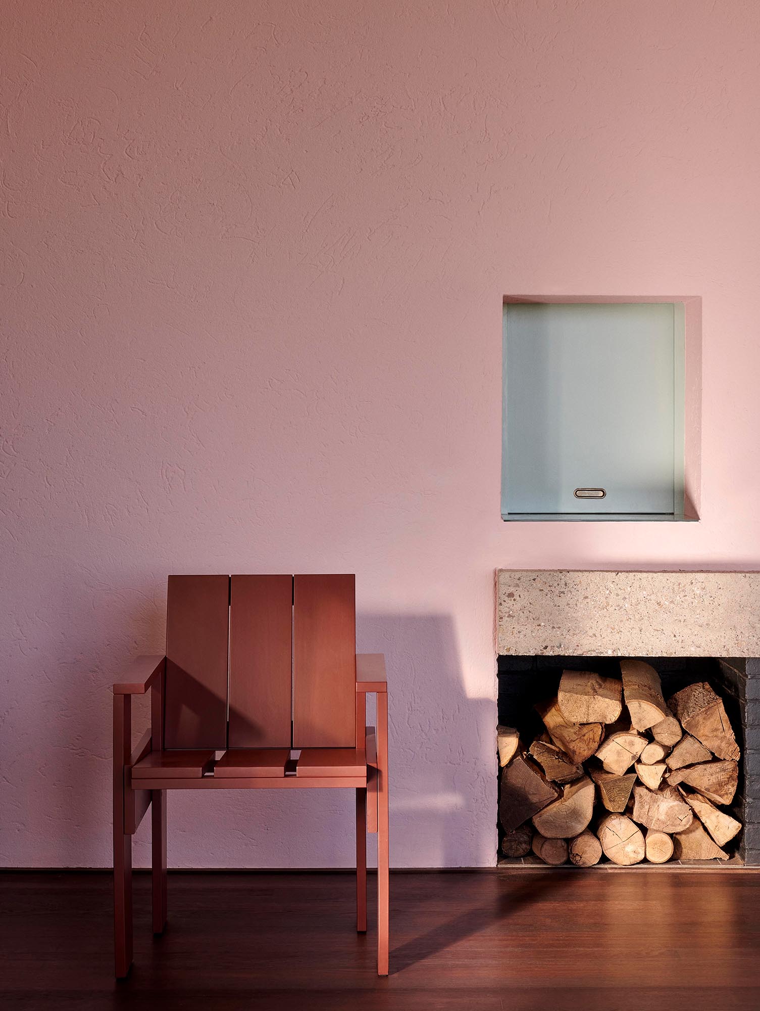 Crate Dining Chair in Iron Red by HAY