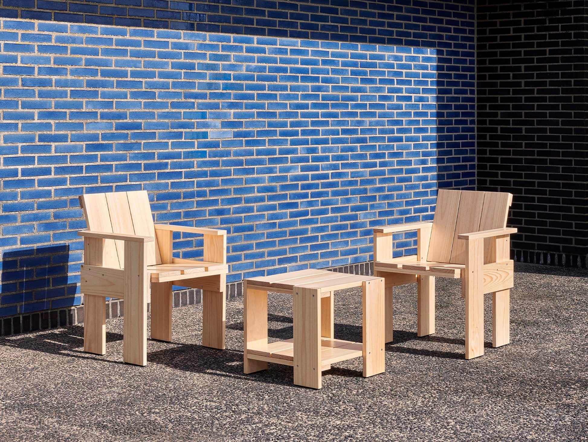 Crate Side Table by HAY - Lacquered Pinewood