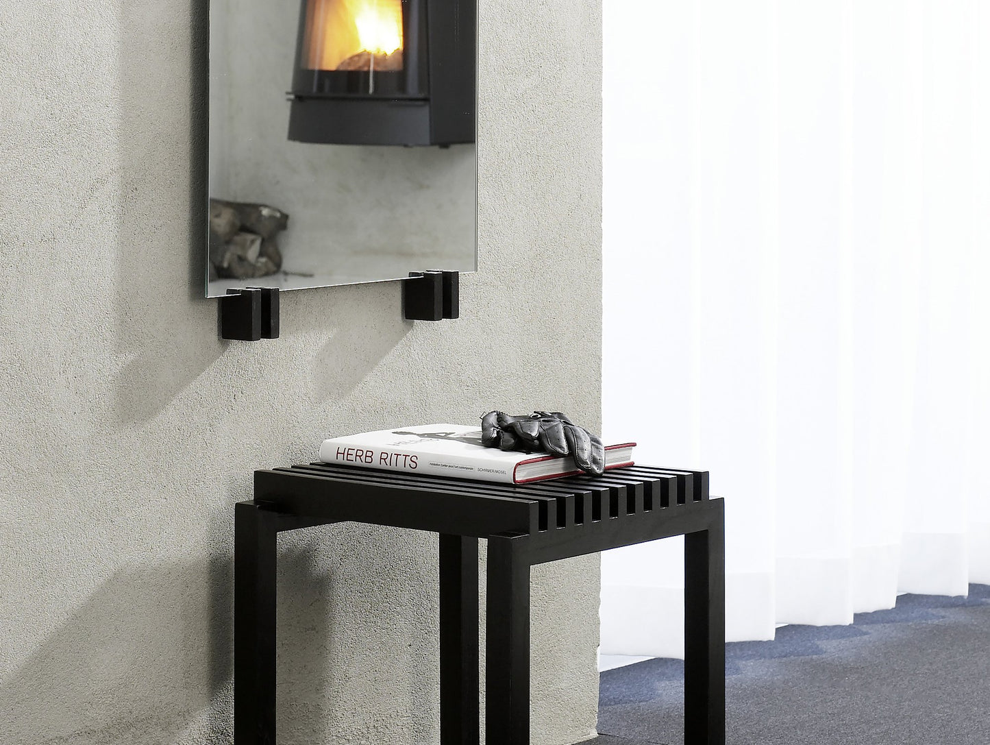 Black Painted Oak Cutter Stool by Skagerak