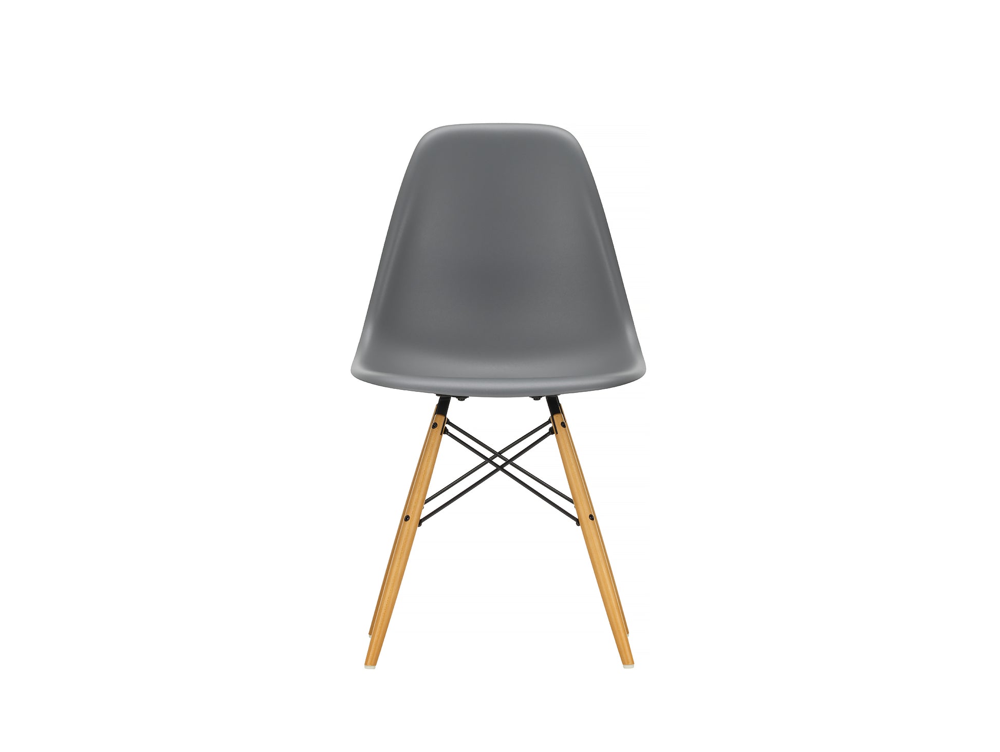 Vitra Eames DSW Plastic Side Chair - Granite Grey 56