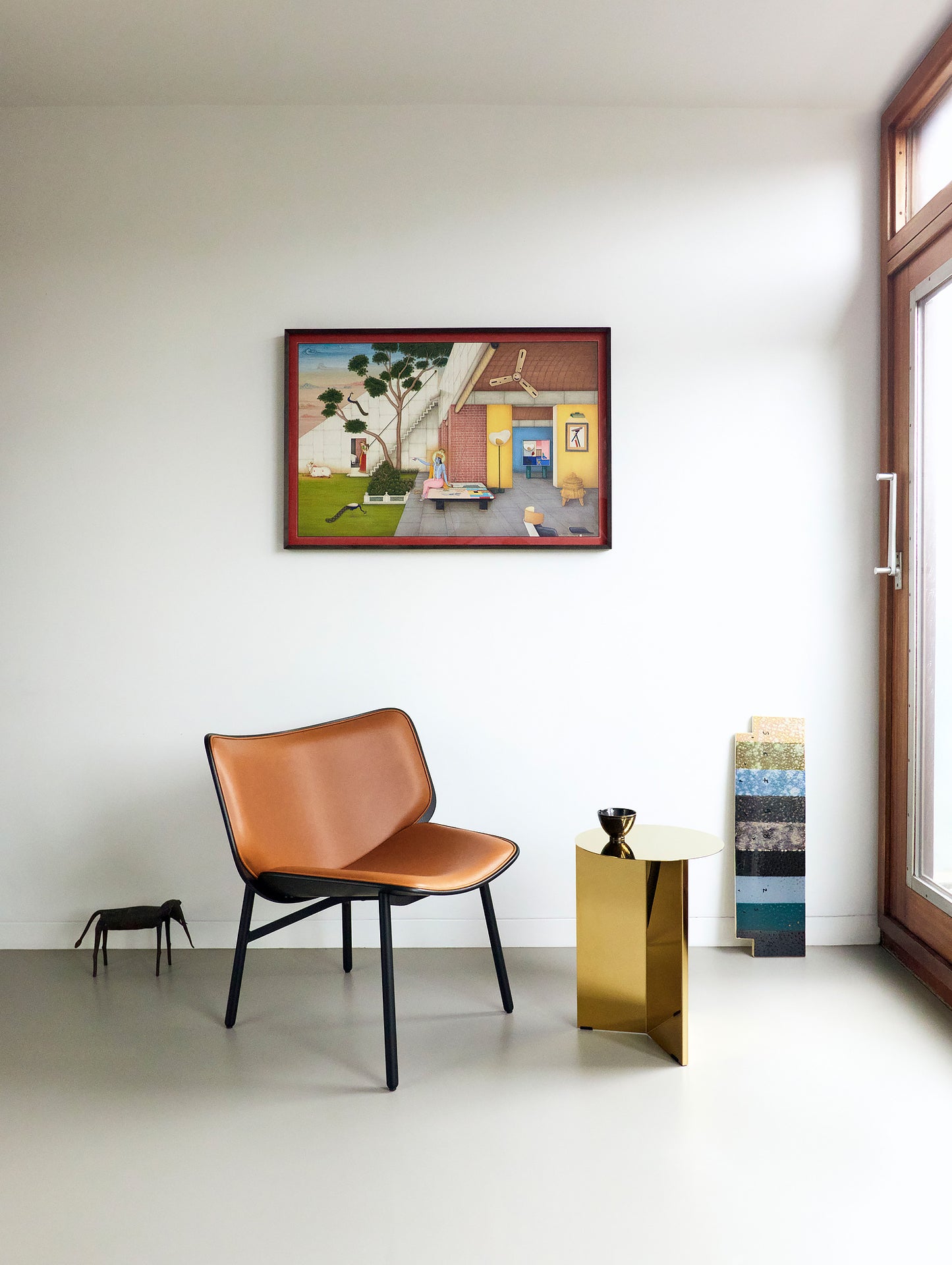 Dapper Lounge Chair Cognac Sense by HAY