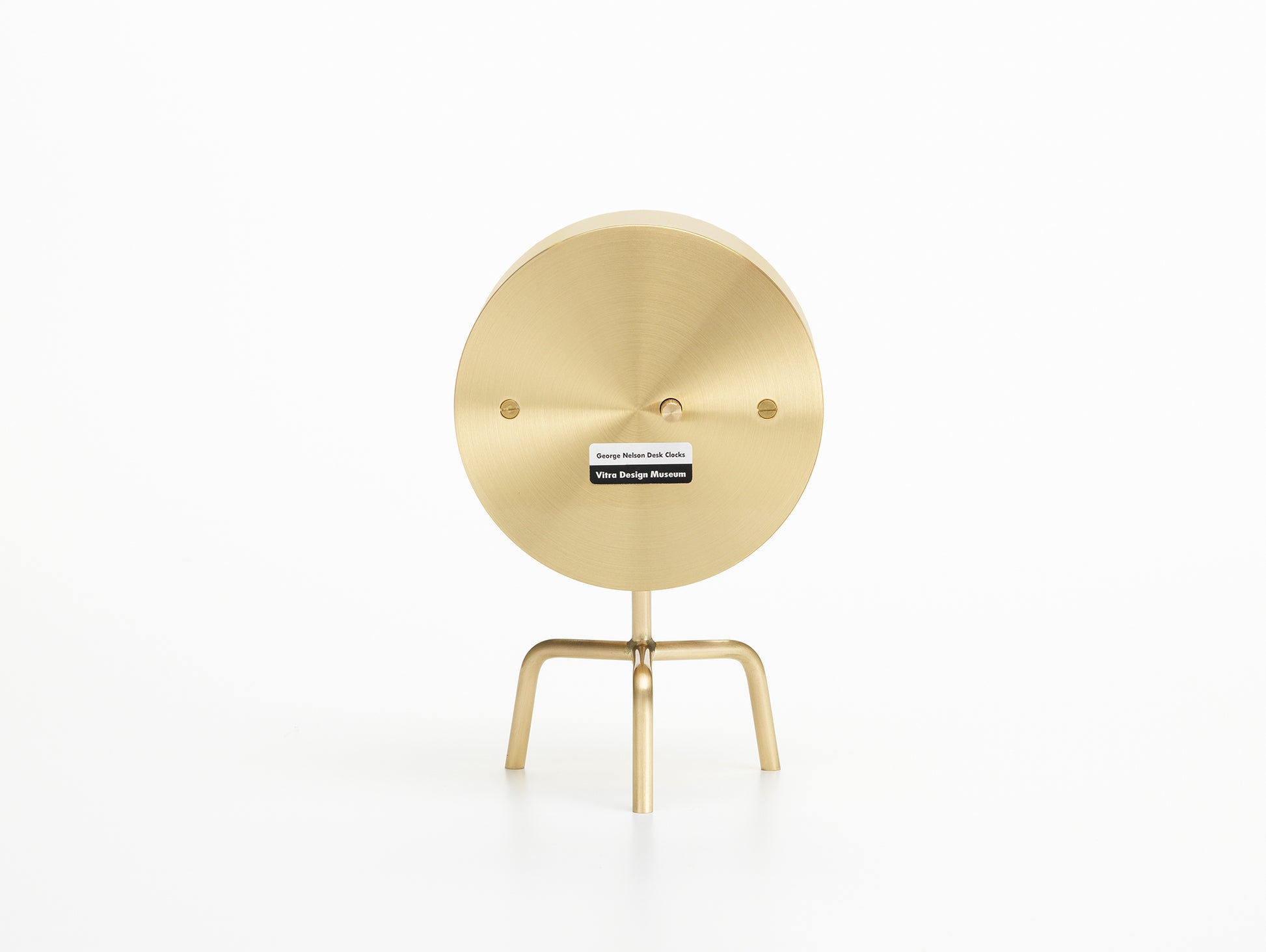 George Nelson Tripod Clock in brass by Vitra