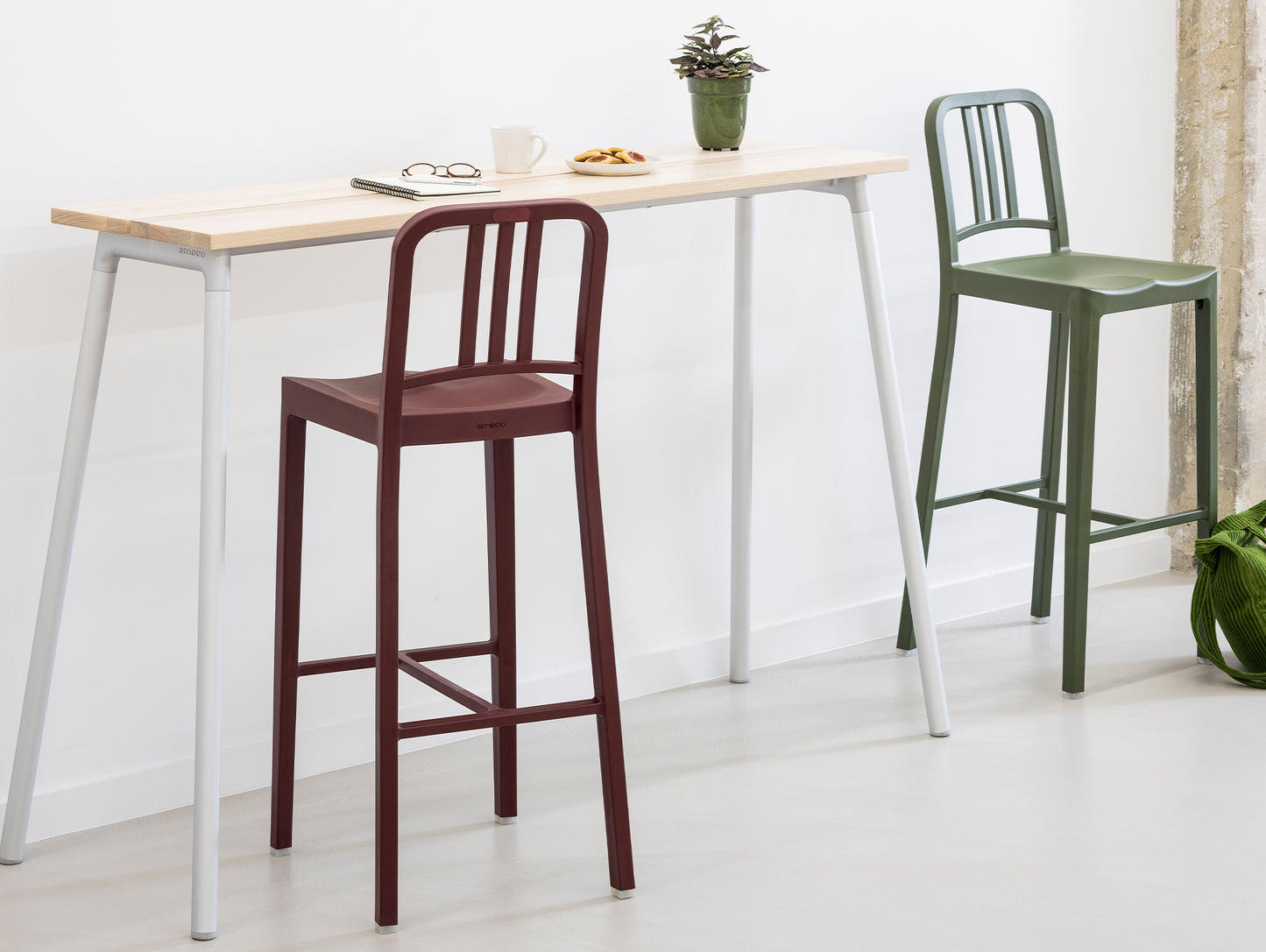111 Navy Bar Stool by Emeco