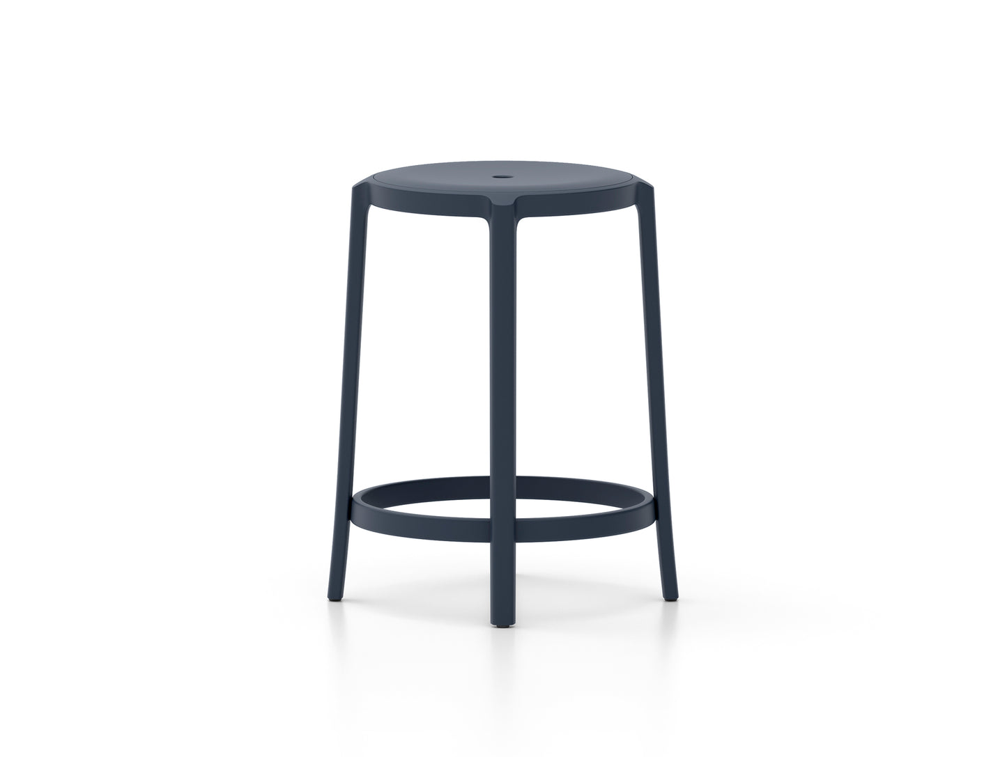 On & On Counter Stool - Recycled Plastic Seat by Emeco / Dark Blue