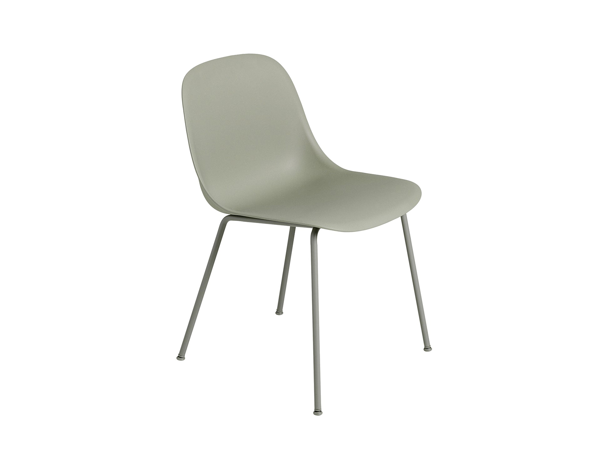 Fiber Side Chair with Metal Base by Muuto - Dusty Green / Dusty Green