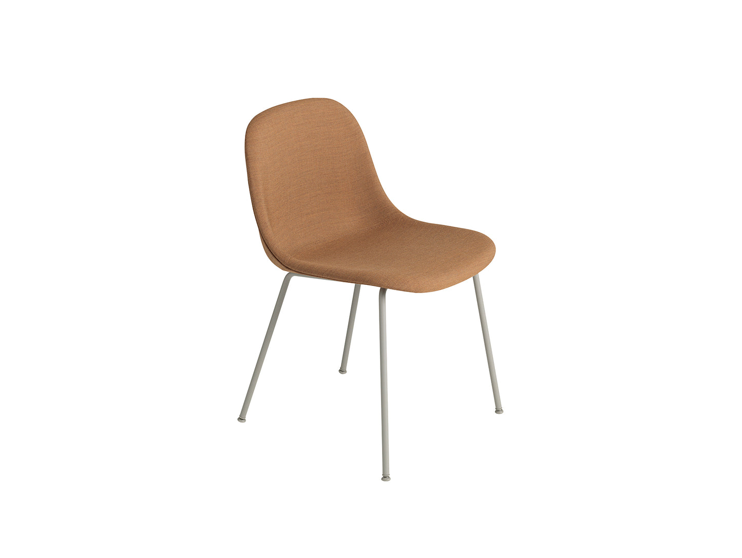 Fiber Side Chair Upholstered with Metal Base