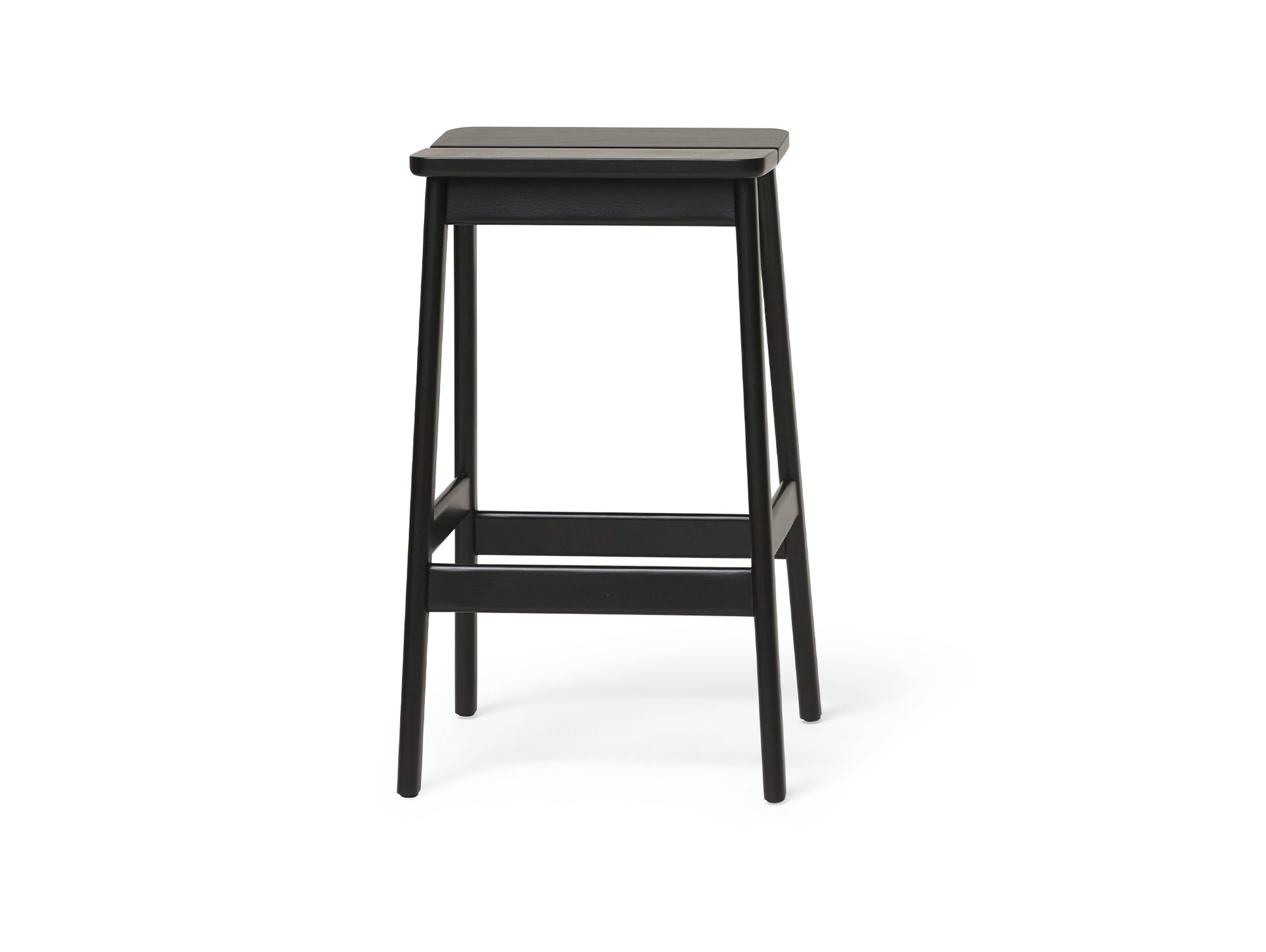 Angle Bar Stool by Form and Refine - Height: 65 cm / Black Stained Beech