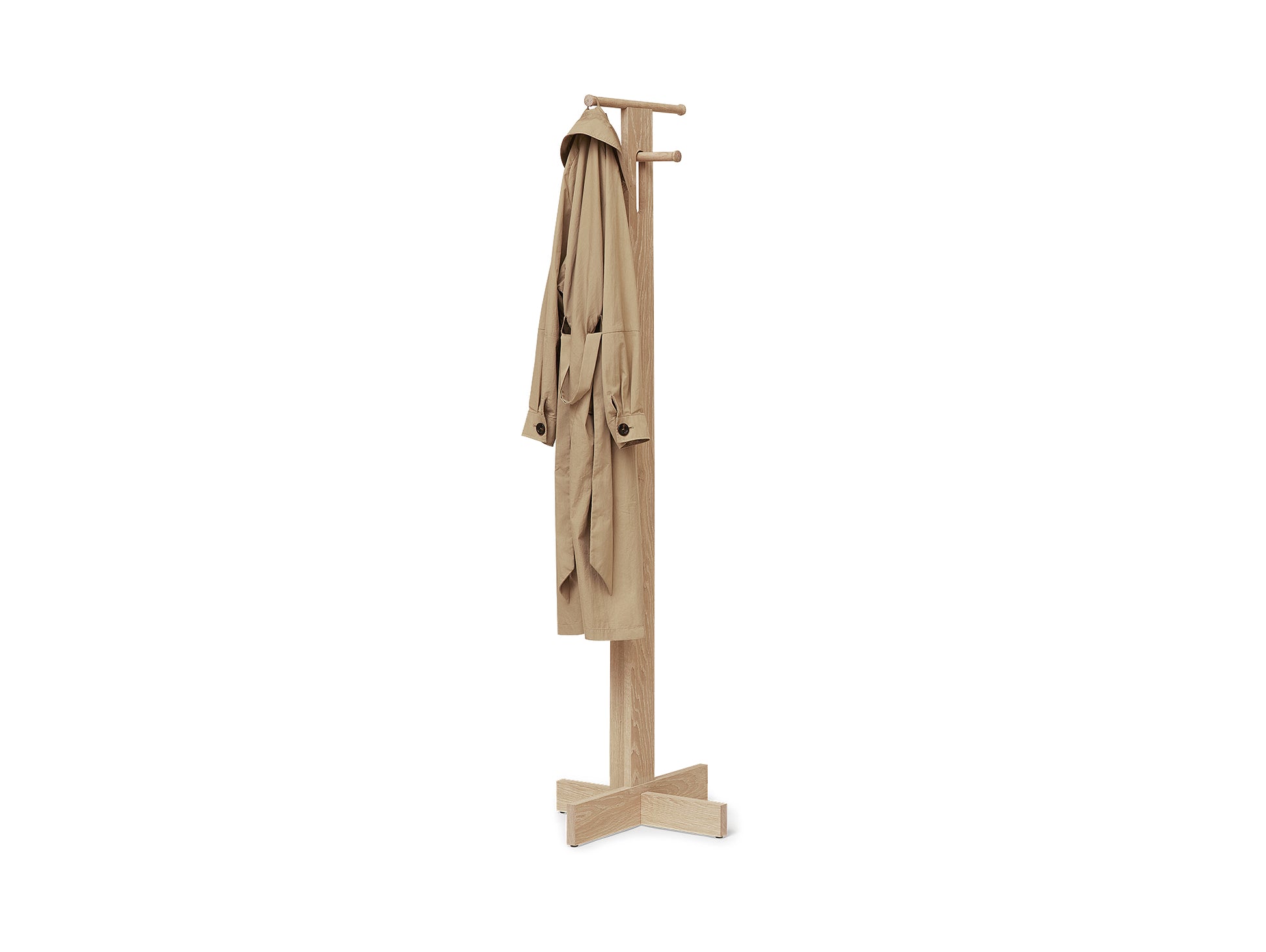 Foyer Coat Stand by Form and Refine - White Oiled Oak