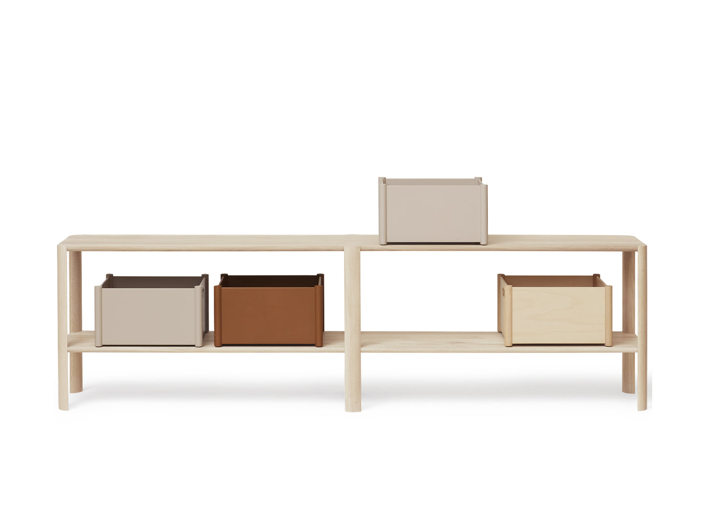 Leaf Shelf by Form and Refine - 2x2 / White Oiled Oak