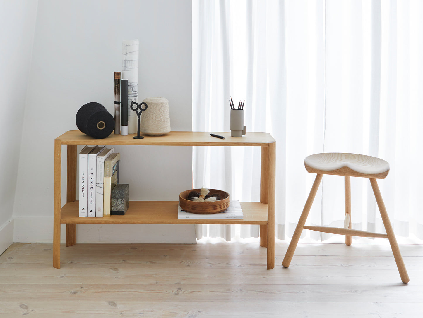 Leaf Shelf by Form and Refine - 1x2 / White Oiled Oak