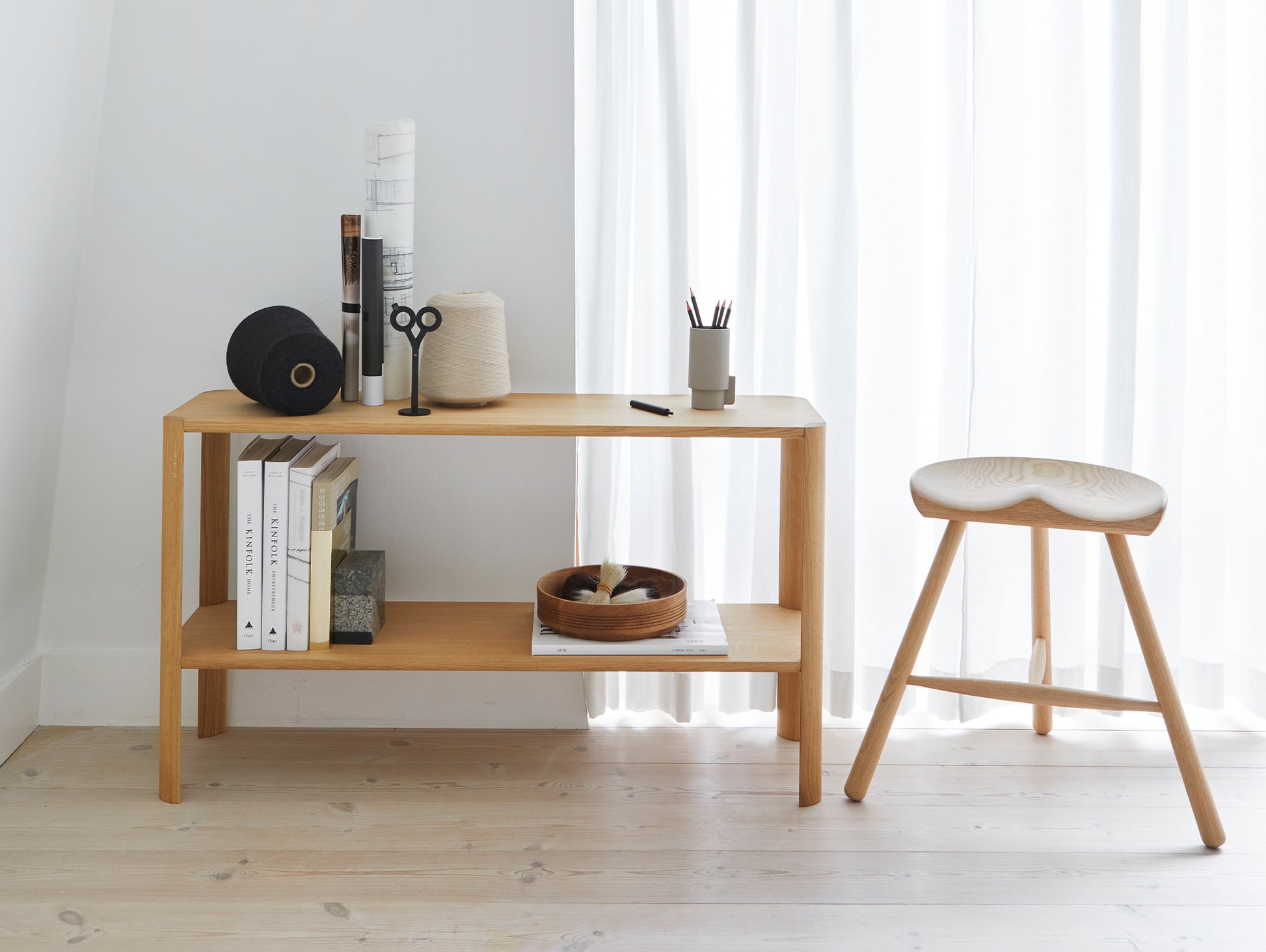 Leaf Shelf by Form and Refine - 1x2 / White Oiled Oak