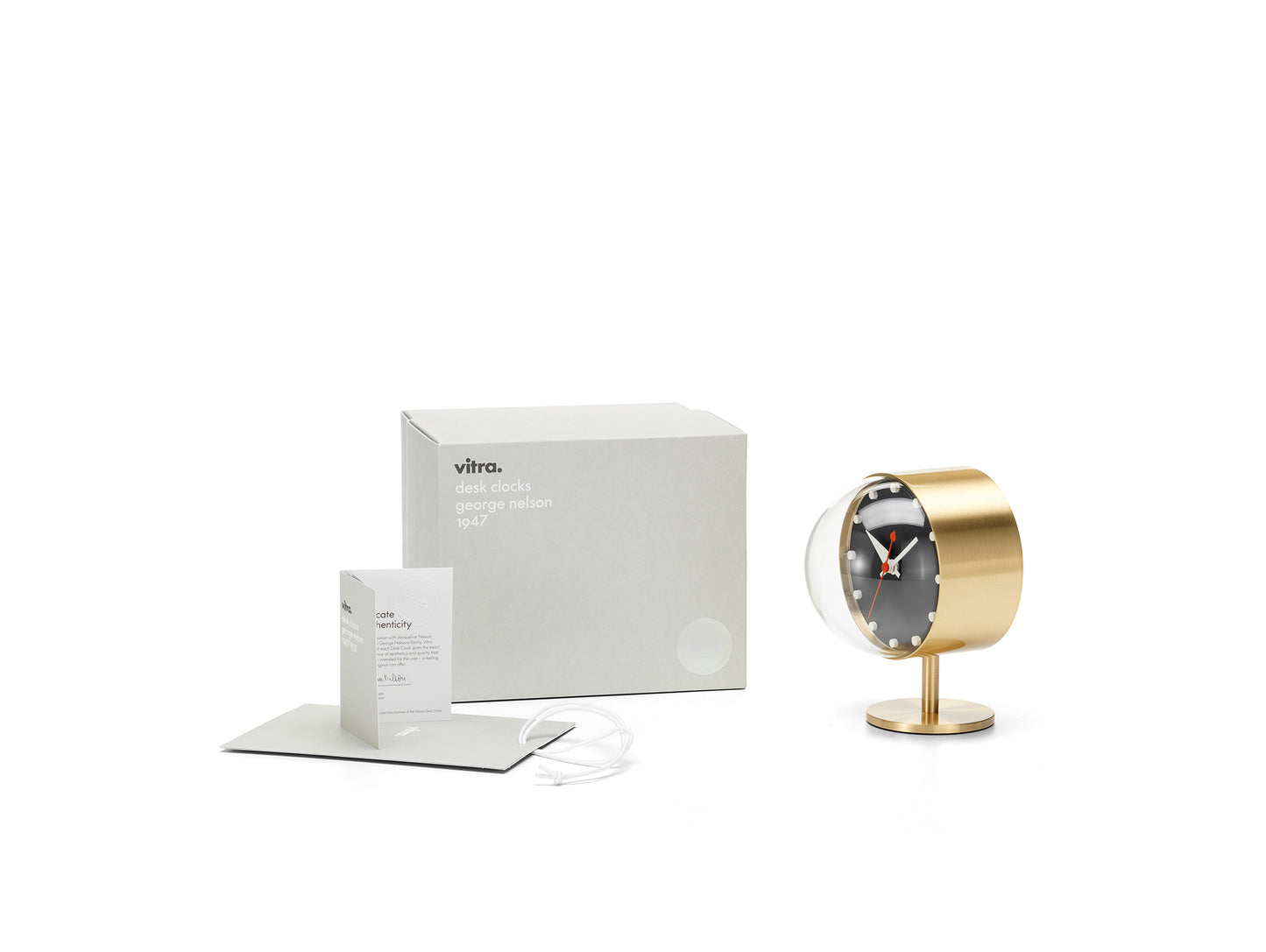 George Nelson Night Clock in brass by Vitra