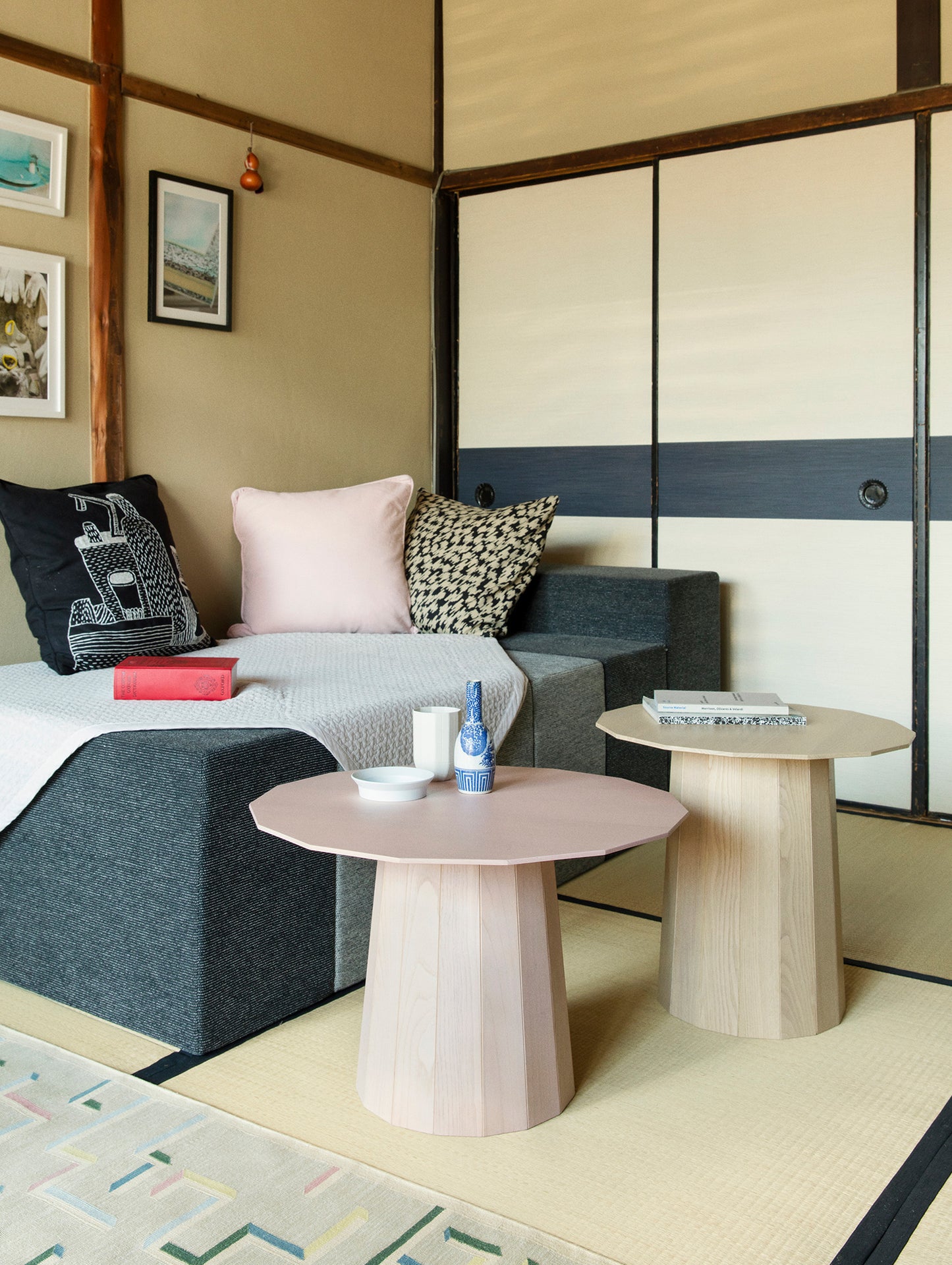 Colour Wood Plain Side Table