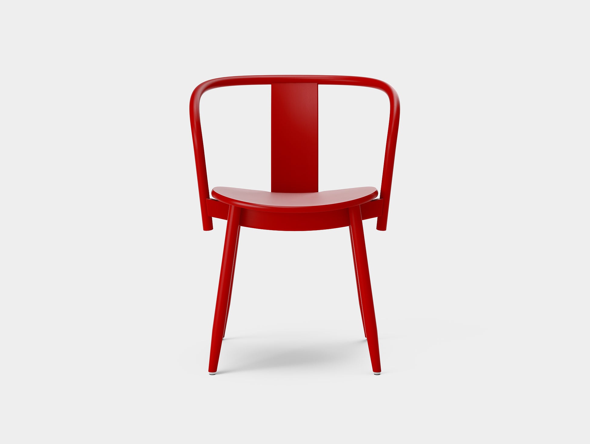 Icha Chair in Red Lacquered Beech by Massproductions