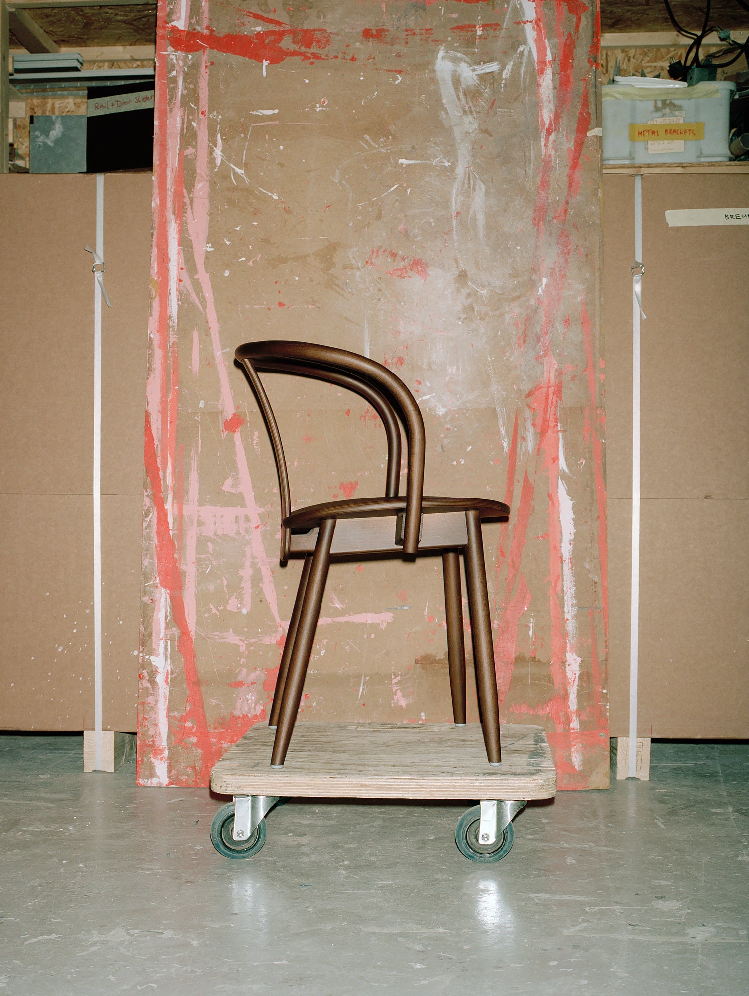 Icha Chair in Walnut Stained Beech by Massproductions