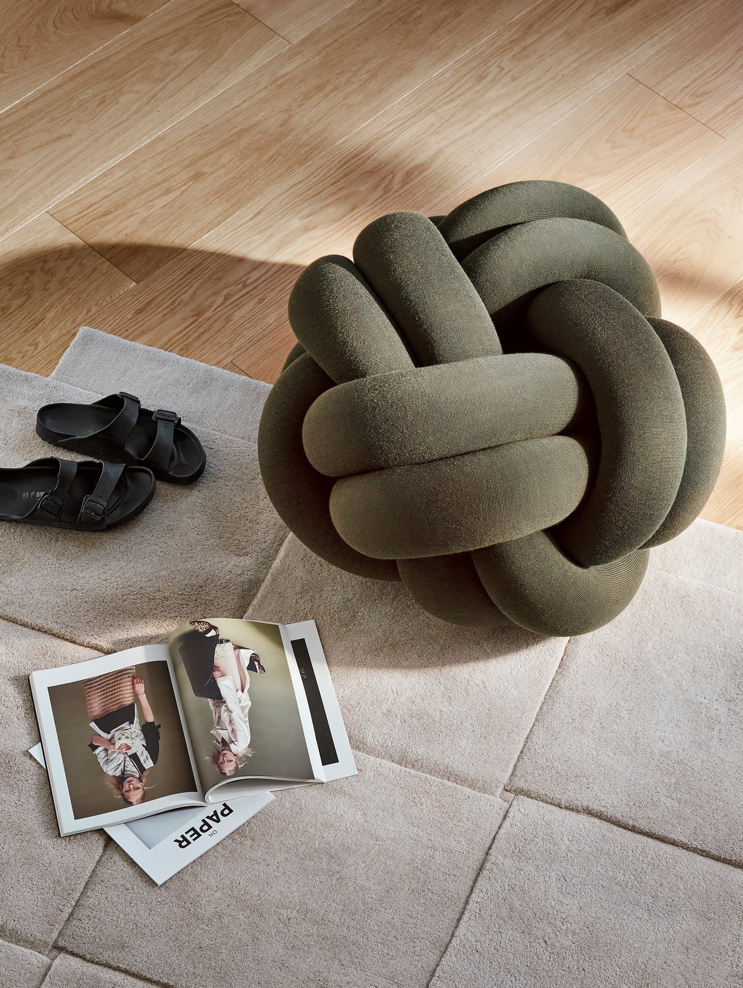 Forest Green Knot Seat Cushion XL by Design House Stockholm