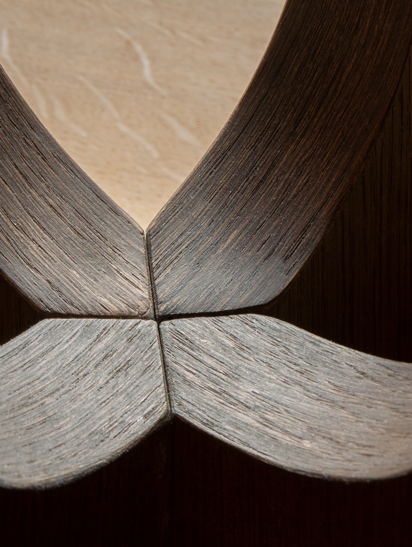 Androgyne Dining Table (Marble Edition) by Menu - Kunis Breccia Stone Top / Dark Oak Veneer Base