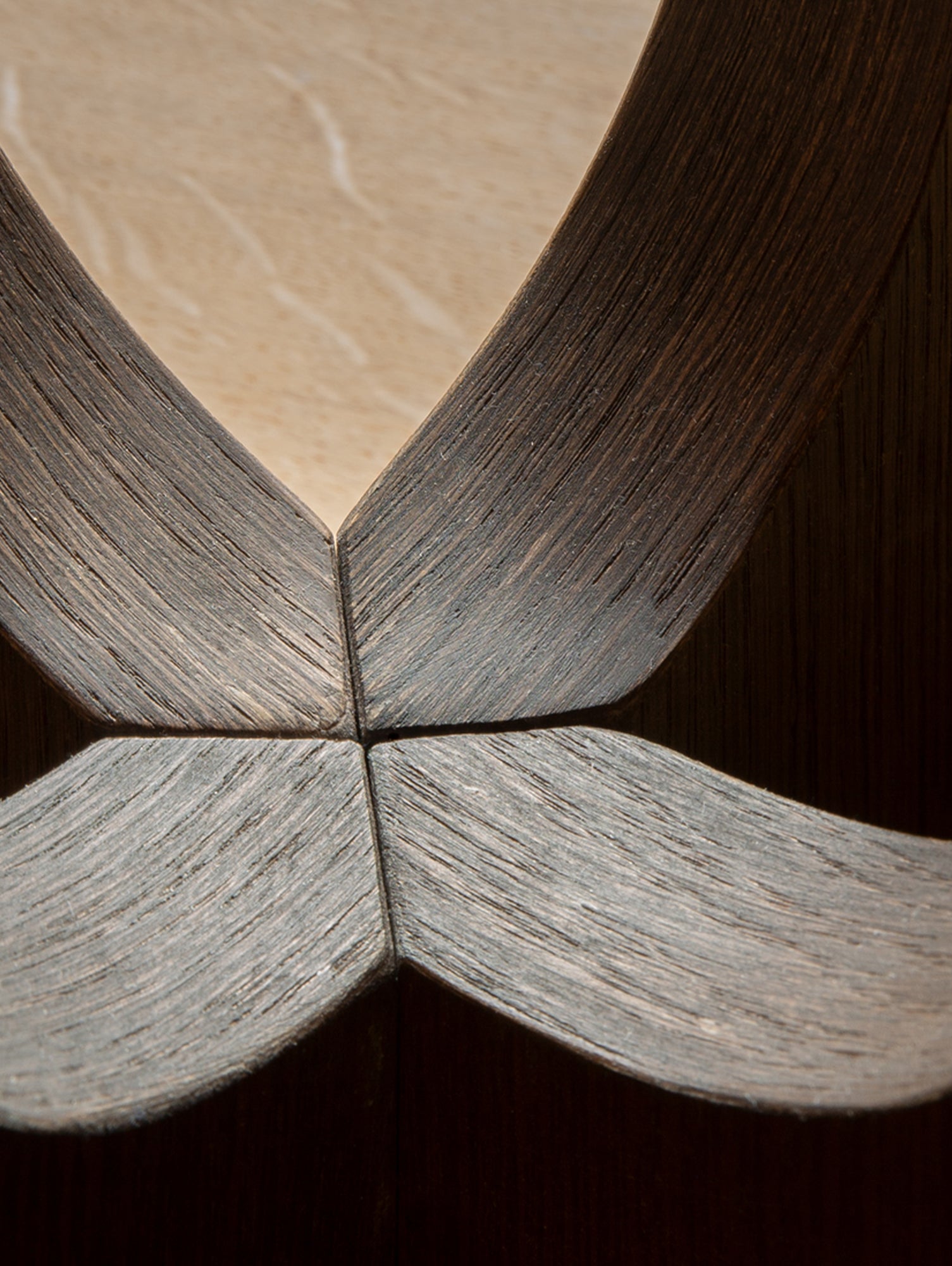 Androgyne Dining Table (Marble Edition) by Menu - Kunis Breccia Stone Top / Dark Oak Veneer Base
