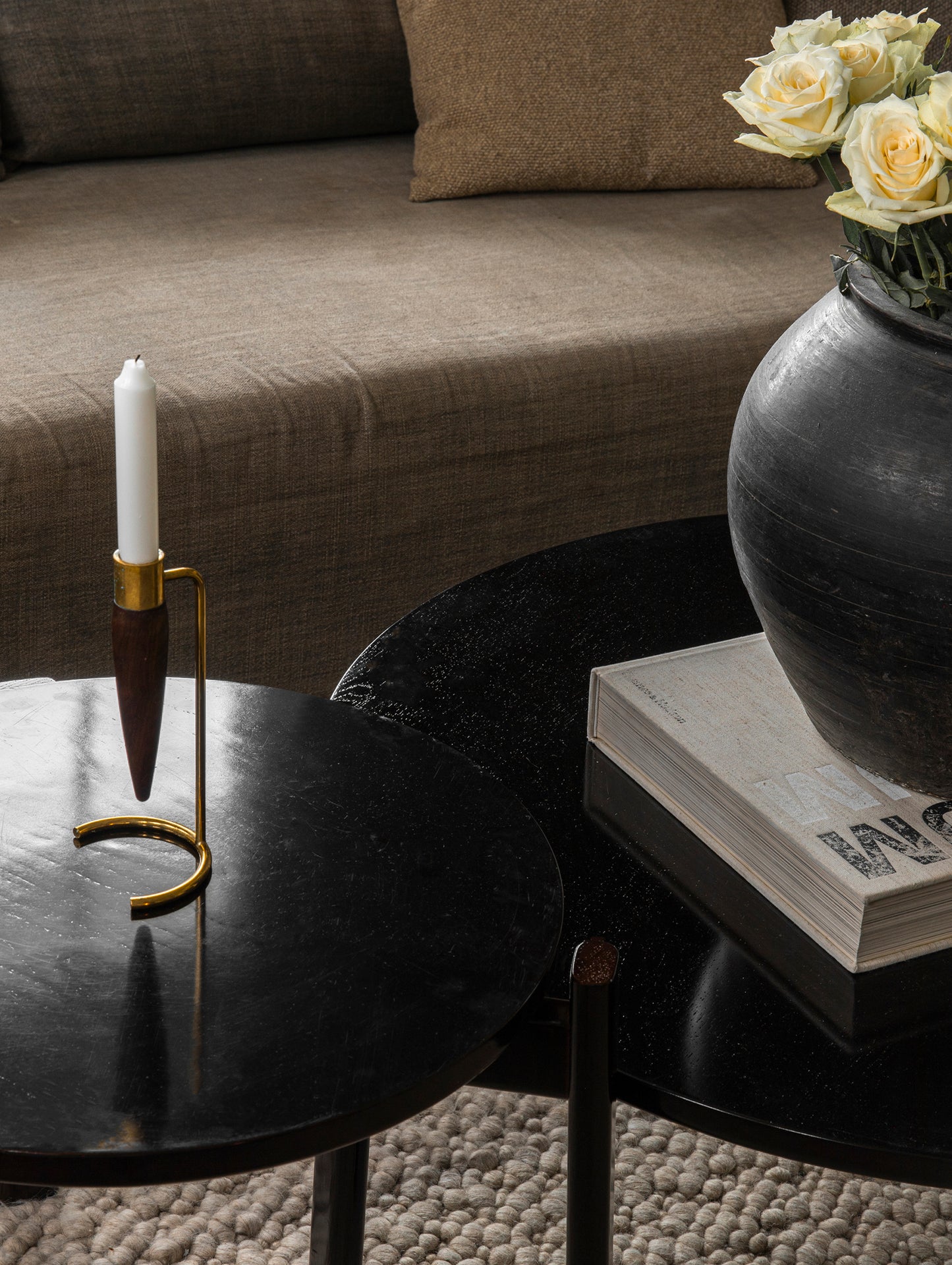 Passage Lounge Table by Menu - dark lacquered oak
