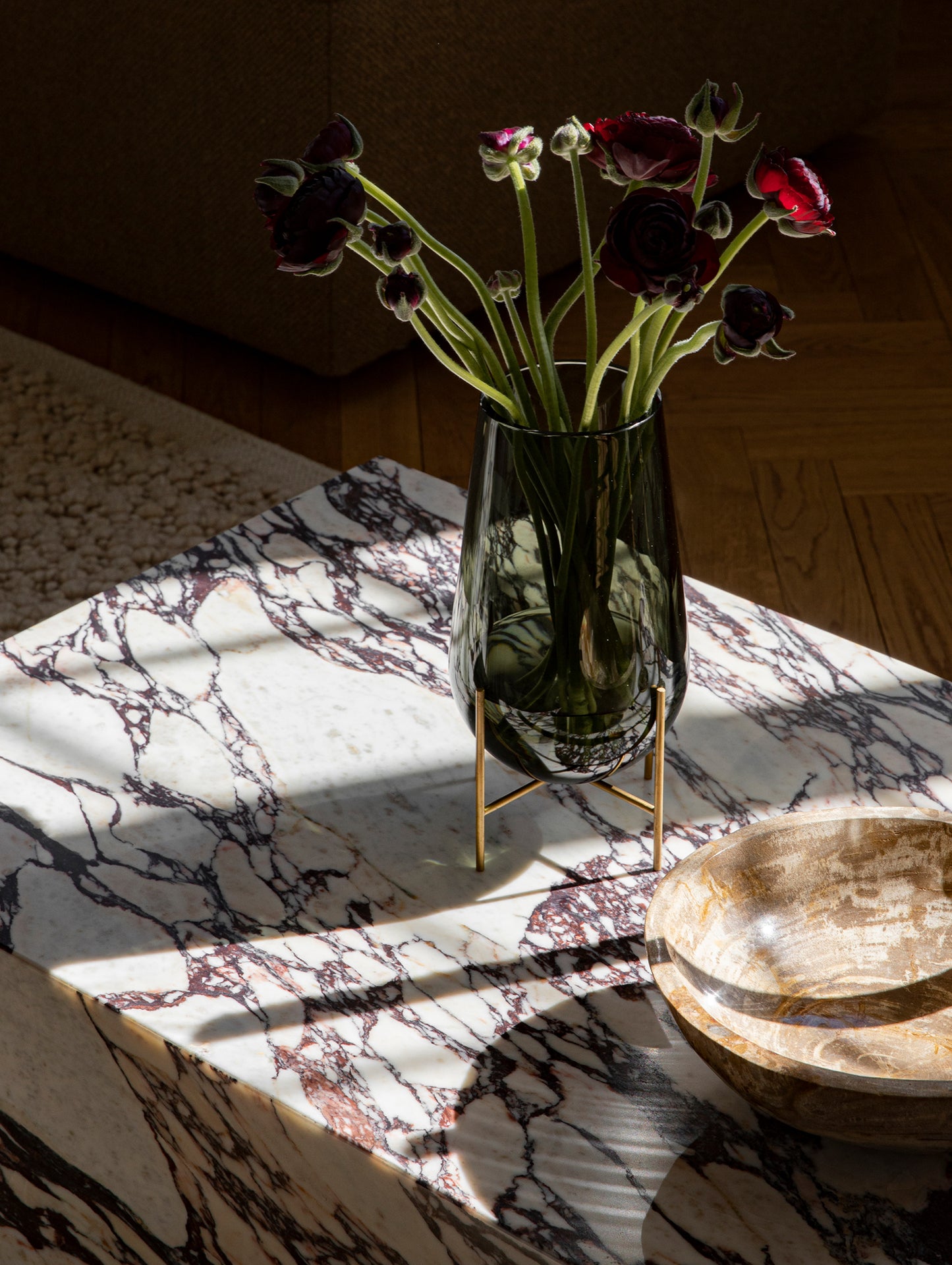 Marble Plinth Low - Calacatta Viola Marble - by Menu