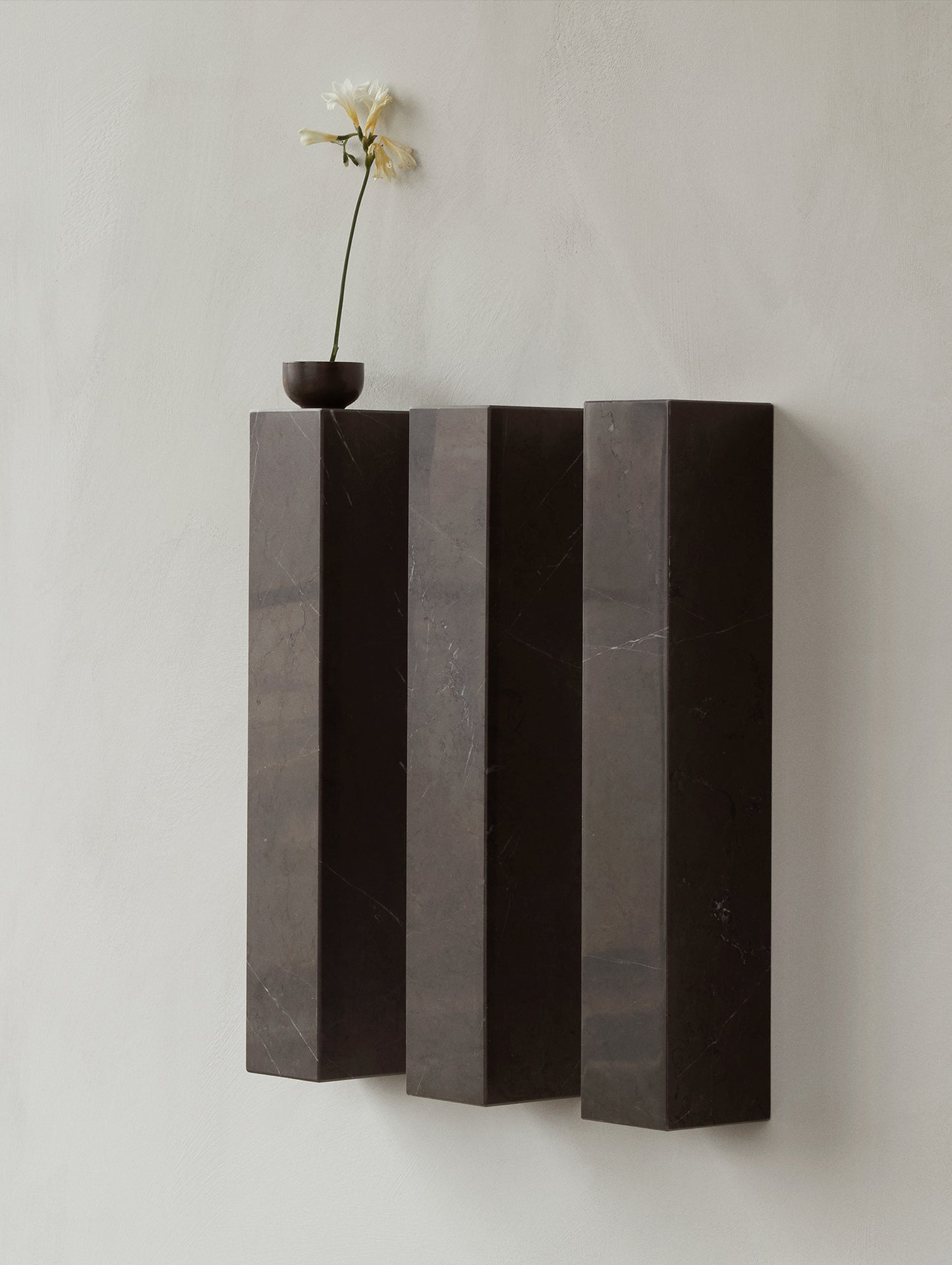 Marble Plinth Shelf by Menu - Grey Kendzo Marble