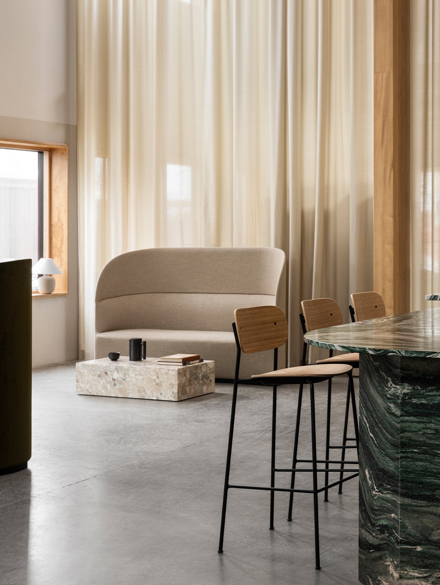 Marble Plinth Low - Sand Kunis Breccia Marble - by Menu