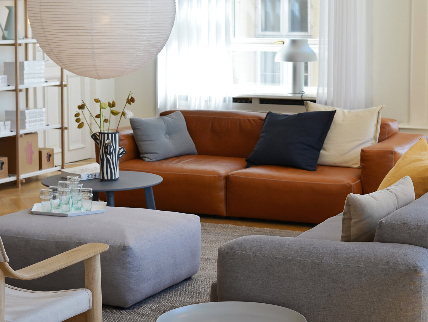 Mags Soft Ottoman in Linara 443 by HAY