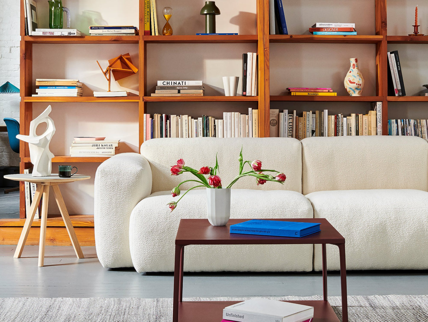 Mags Soft 3 Seater Sofa (Low Armrest) by HAY in Flamiber Cream A5