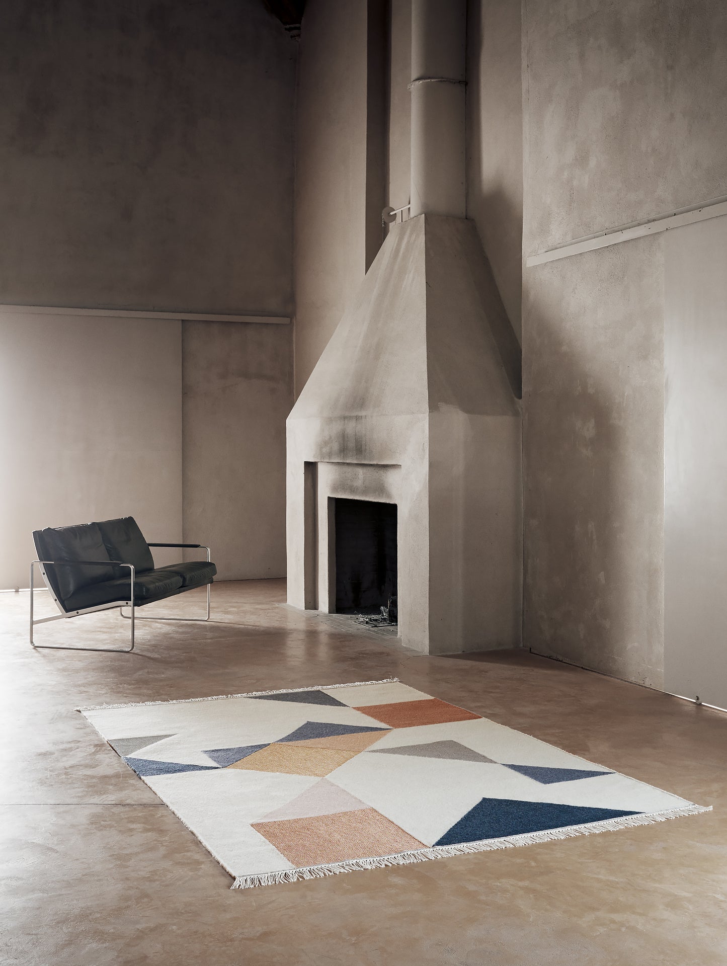 Memo Rug in Rust by Linie Design