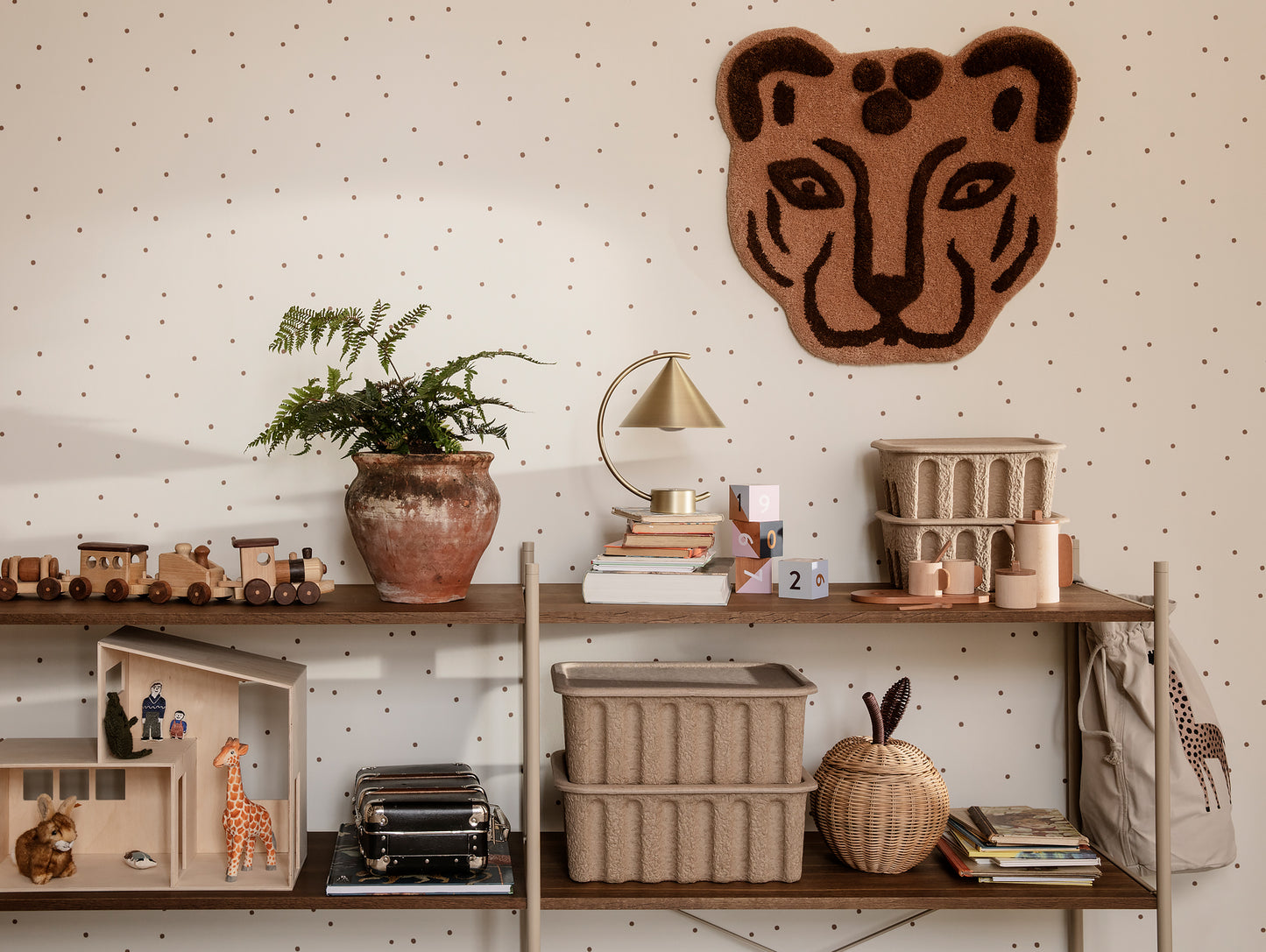 Brass Coated Steel Meridian Lamp by Ferm Living