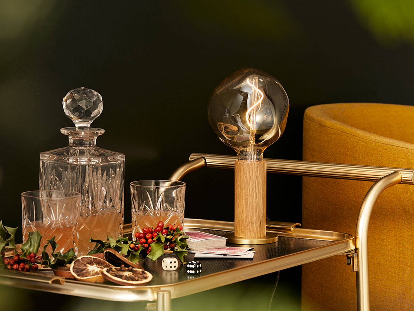 Walnut Knuckle Table Lamp