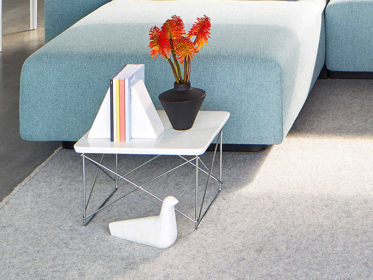 Vitra Eames LTR Occasional Table - Marble / Chrome