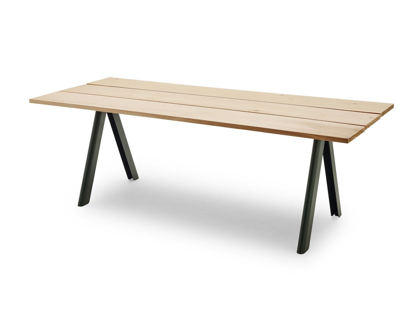 Overlap Outdoor Table by Skagerak - Cedar/Hunter Green