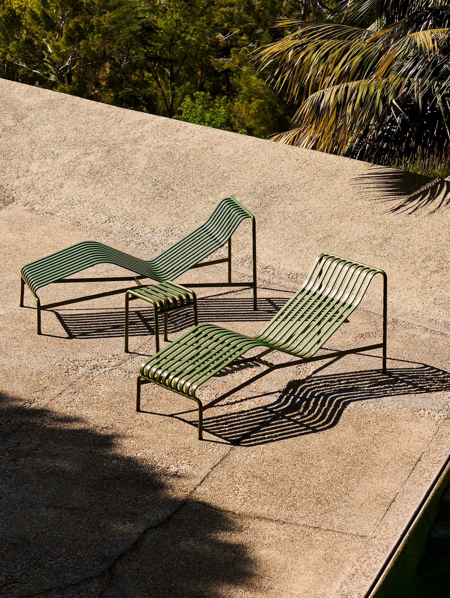 HAY Palissade Chaise Longue in Olive