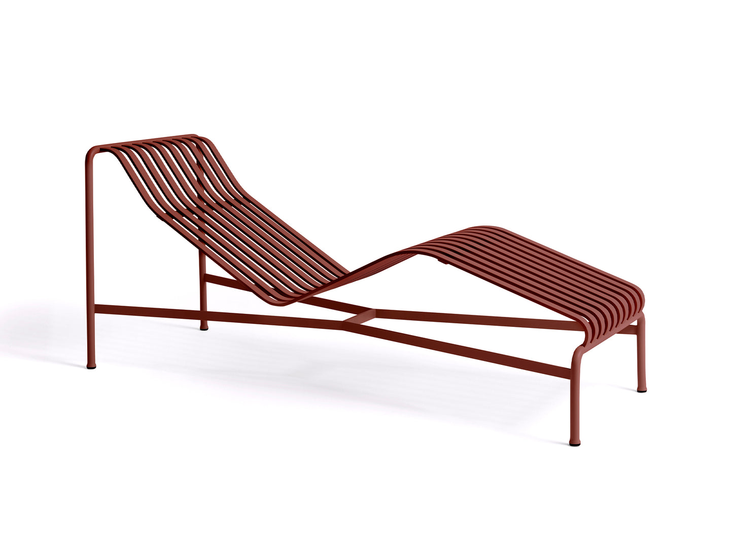 HAY Palissade Chaise Longue in Iron Red