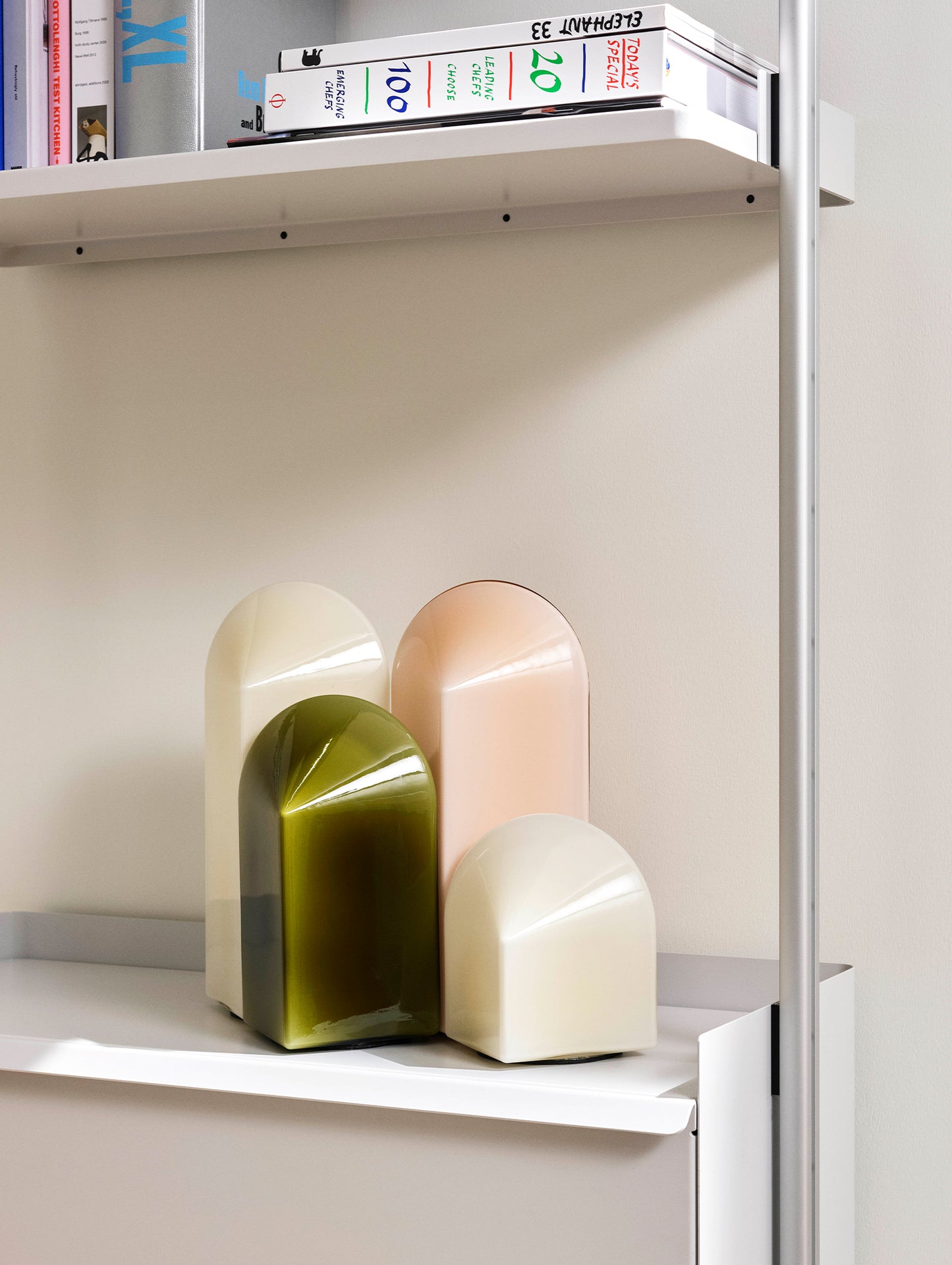 Pier System 131 by HAY - Clear Anodised Aluminium Uprights / PS White