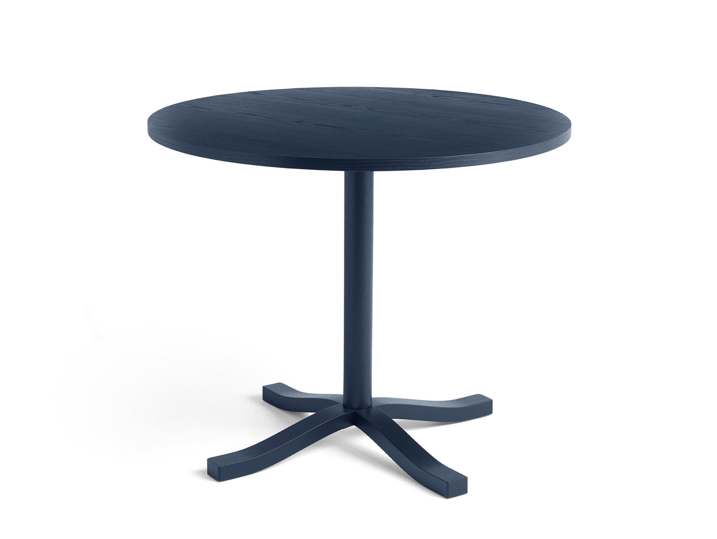 Pastis Table by HAY - Diameter 90 x Height 74 cm / Steel Blue Water-Based Lacquered Ash