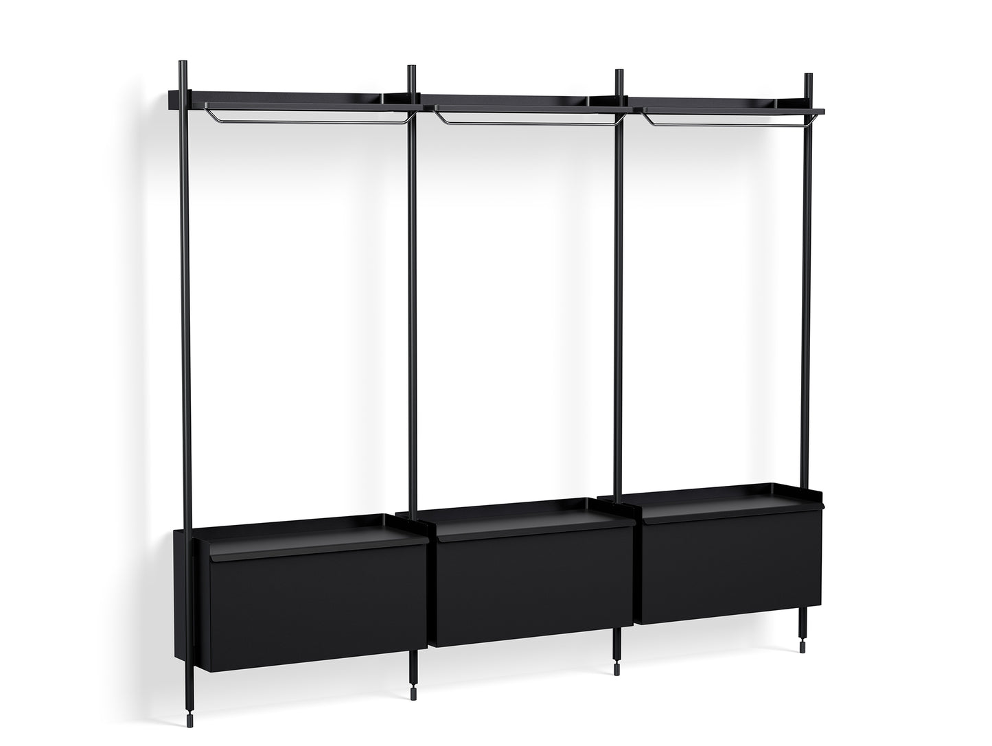 Pier System 1003 by HAY - Black Anodised Aluminium Uprights / PS Black